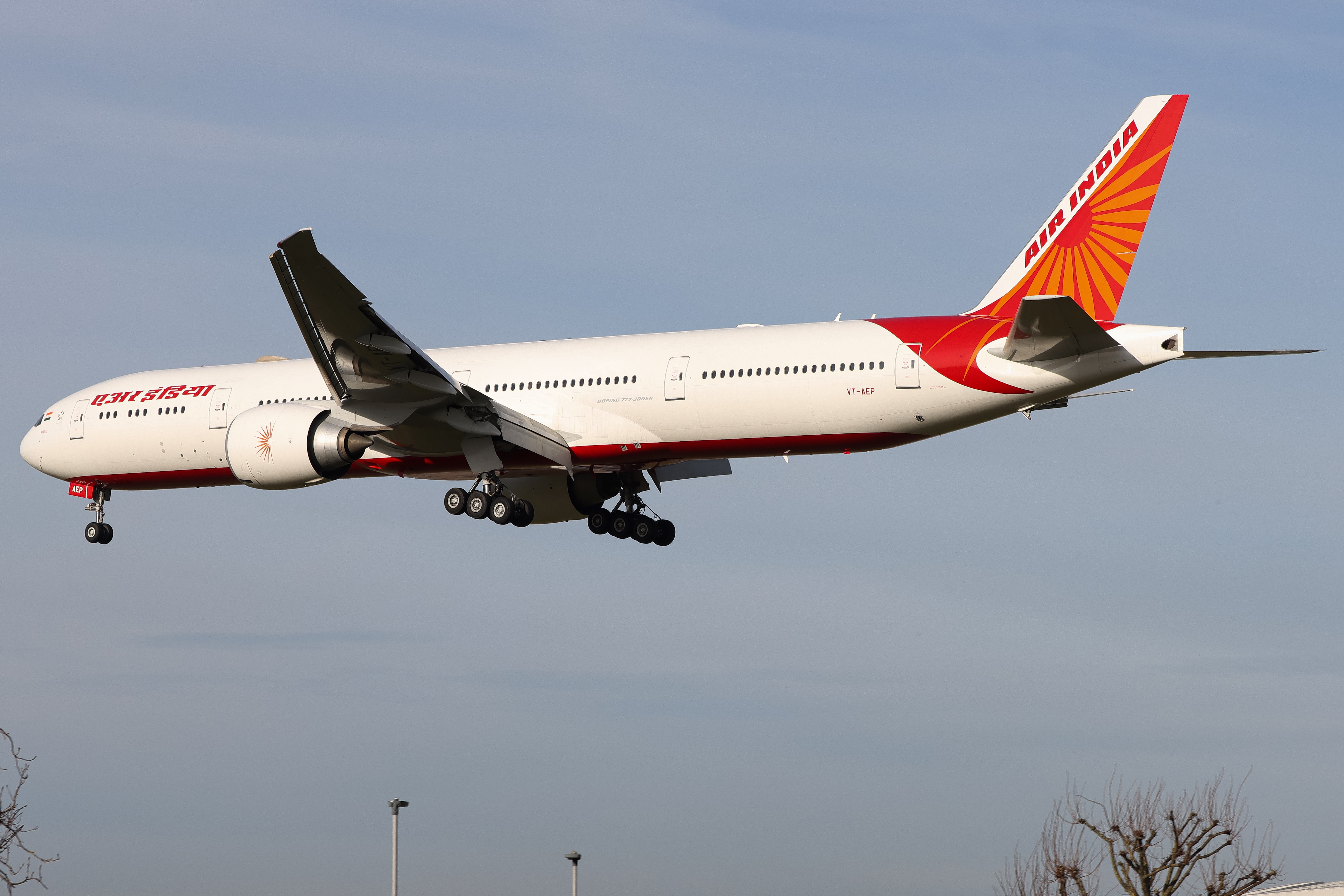 Full size: Air India Boeing 777-300ER VT-AEP at London Heathrow International Airport
