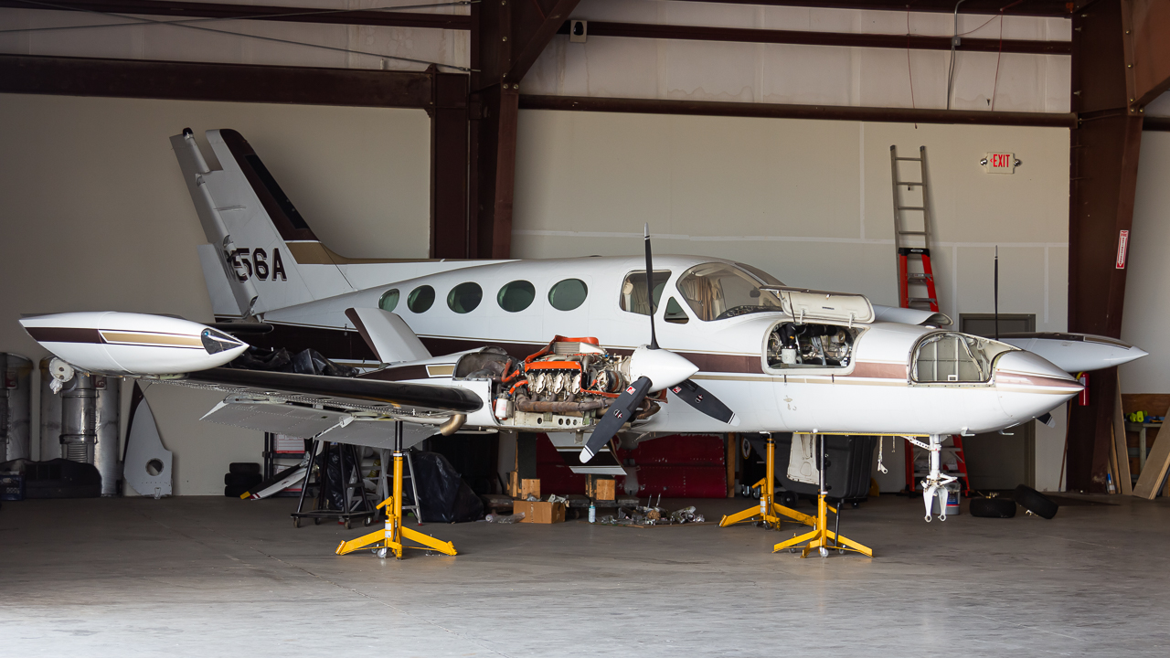 Full size: PRIVATE Cessna Cessna 421 N856A at Delaware Municipal Airport
