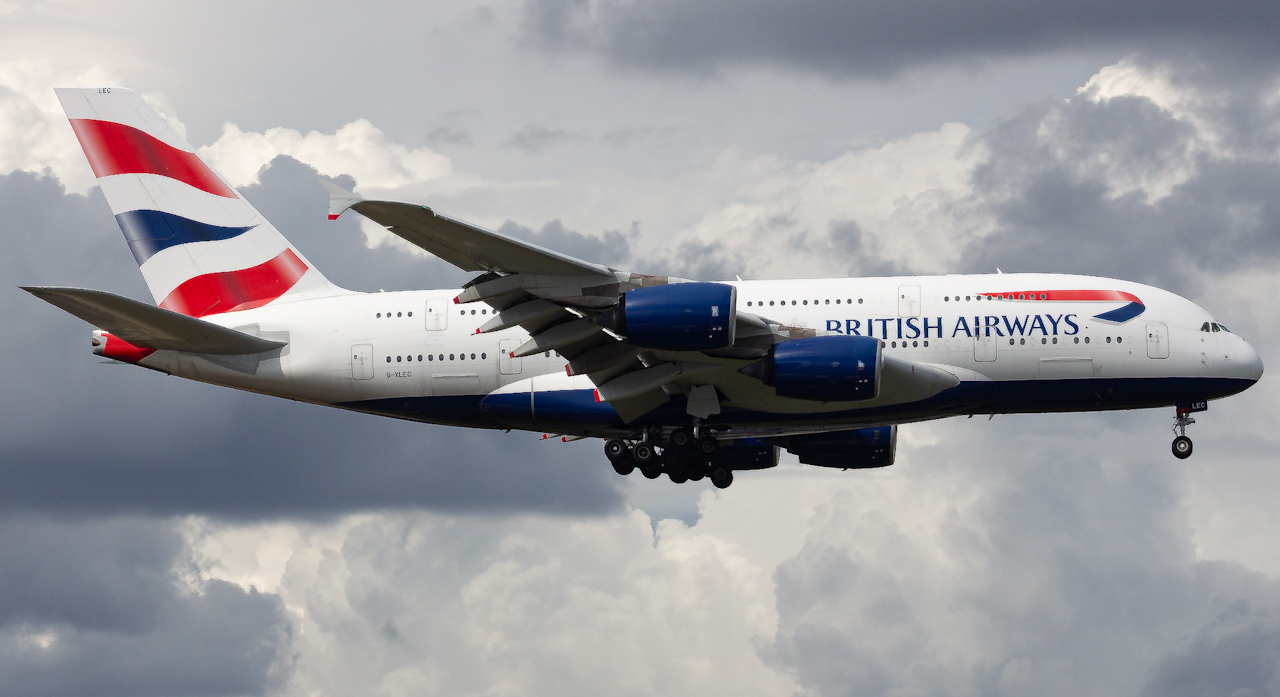 Full size: British Airways Airbus A380-800 G-XLEC at Miami International Airport