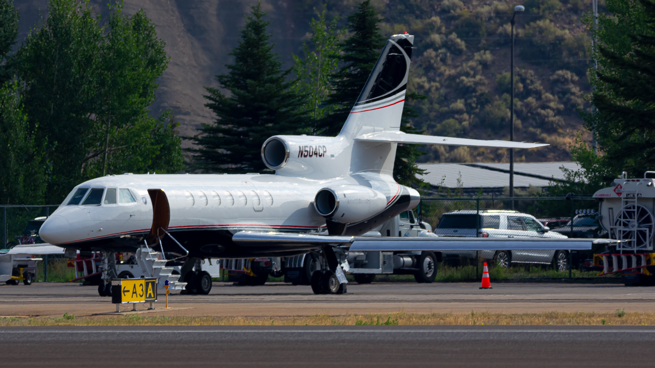 Full size: PRIVATE Dassault Falcon 50 N504CP at Aspen-Pitkin County Airport/Sardy Field