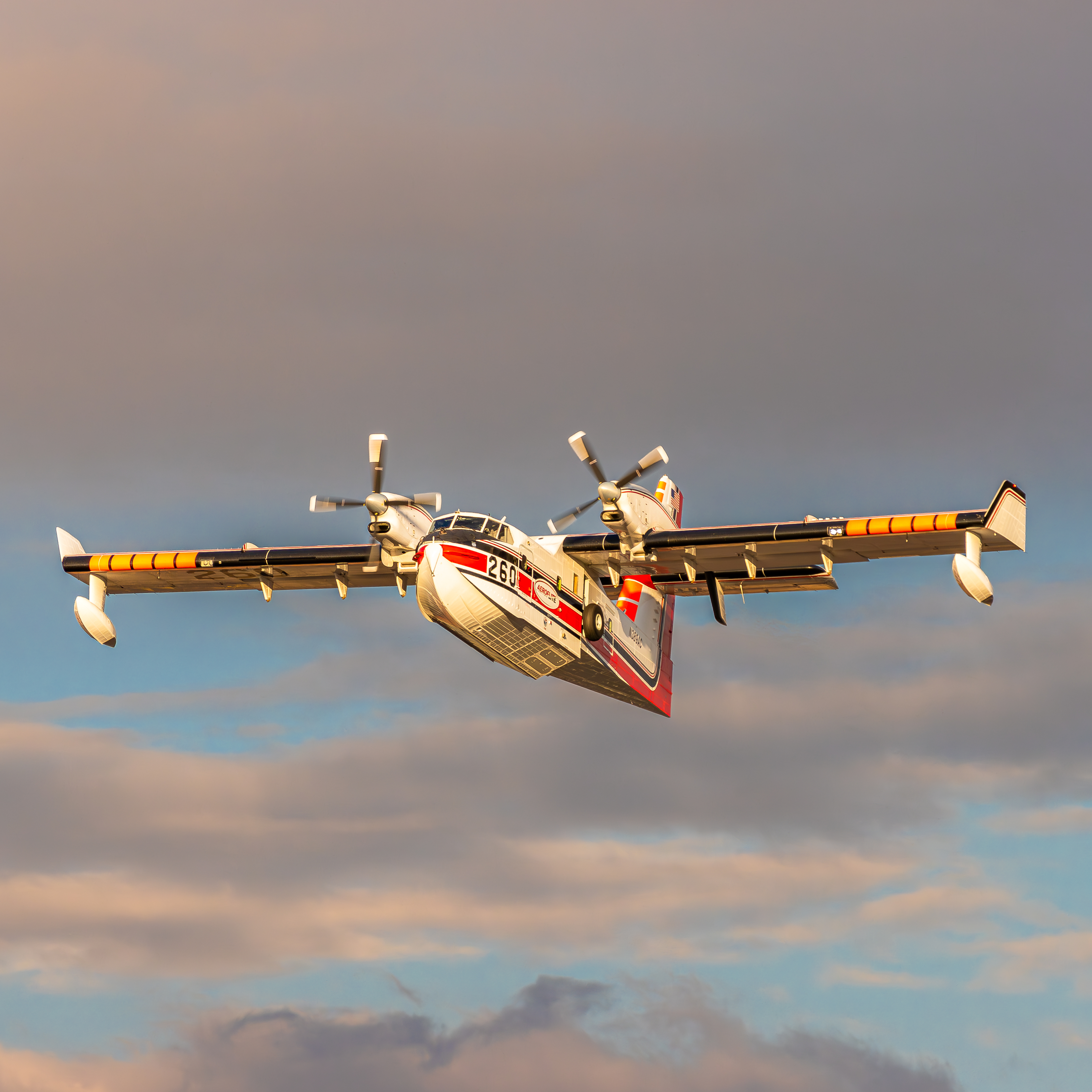 Full size: Aero-Flite Aerial Firefighting Canadair CL-415 Super Scooper N389AC at Roberts Field Airport