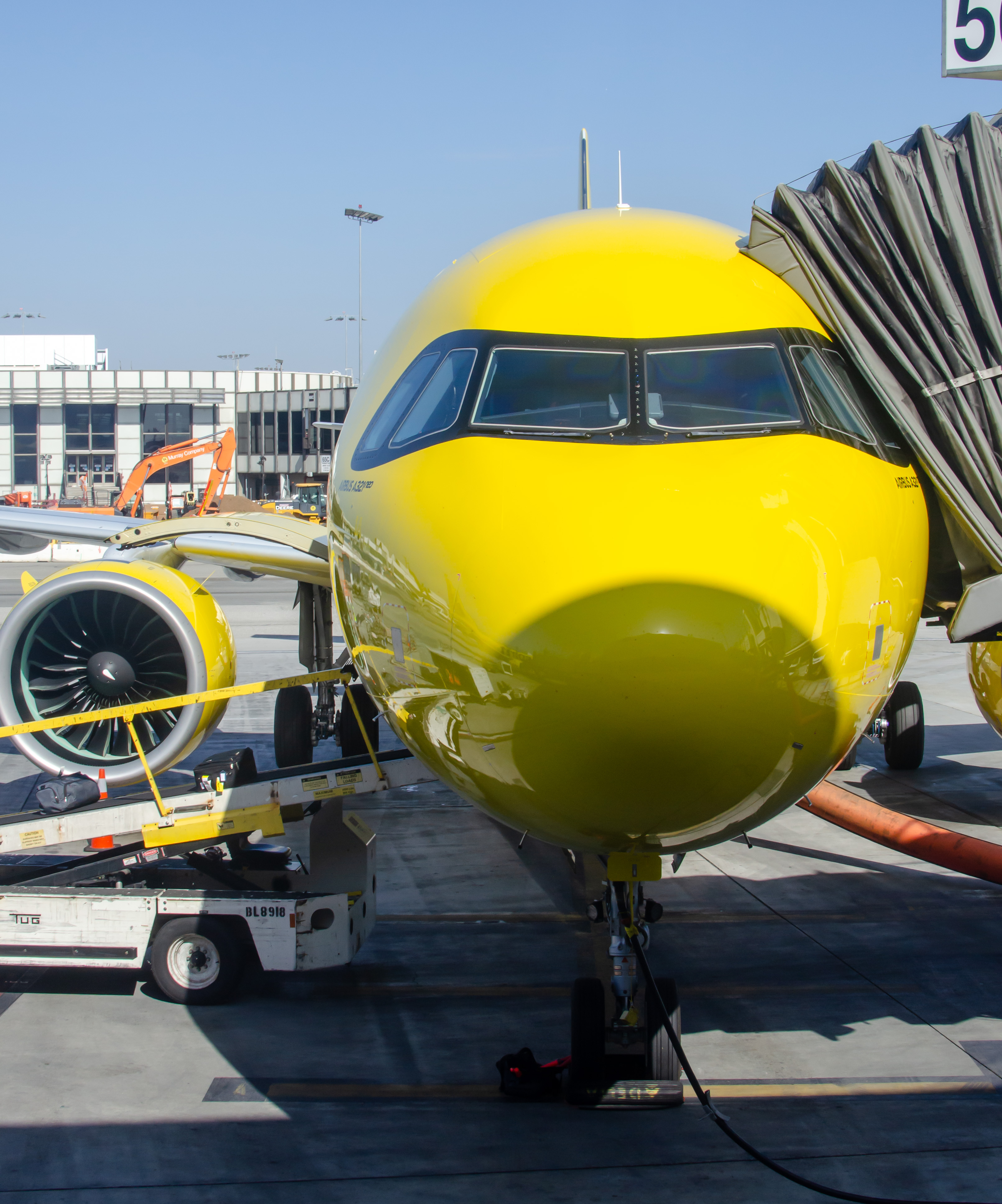 Full size: Spirit Airlines Airbus A321NEO N706NK at Los Angeles International Airport