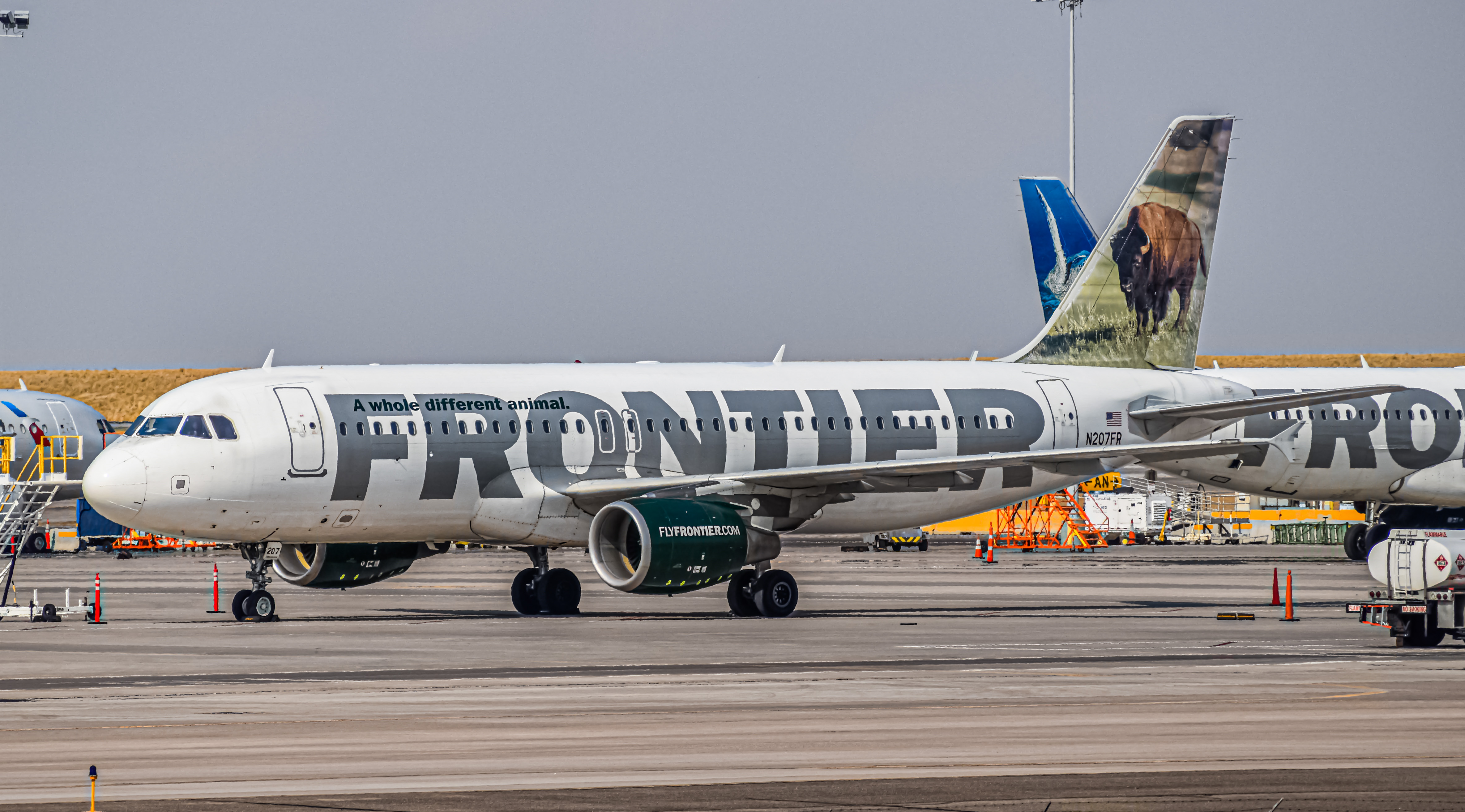 Full size: Frontier Airlines Airbus A320 N207FR at Denver International Airport