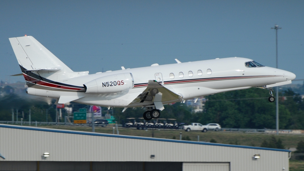 Full size: NetJets Cessna Citation Latitude N520QS at Will Rogers World Airport