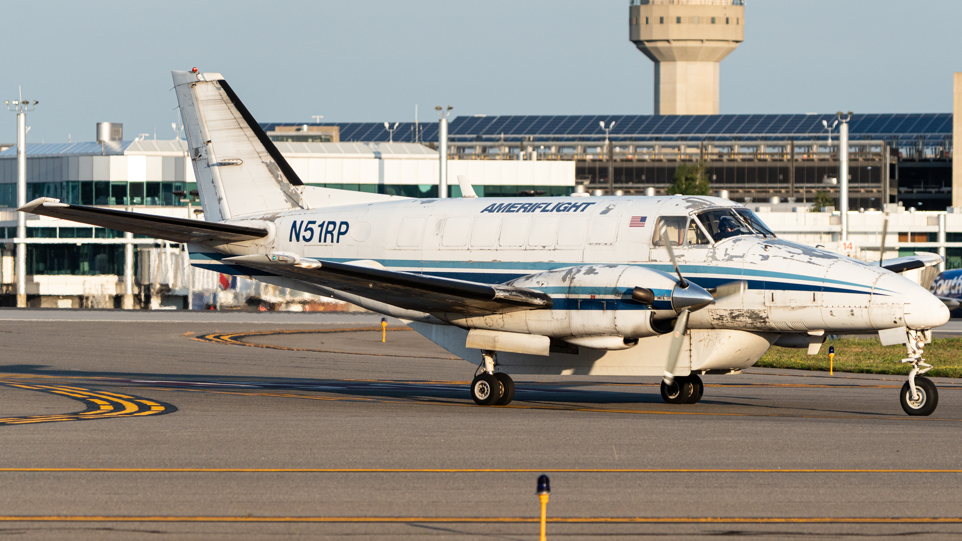 Full size: Ameriflight Beech C99 Airliner N51RP at Manchester Airport