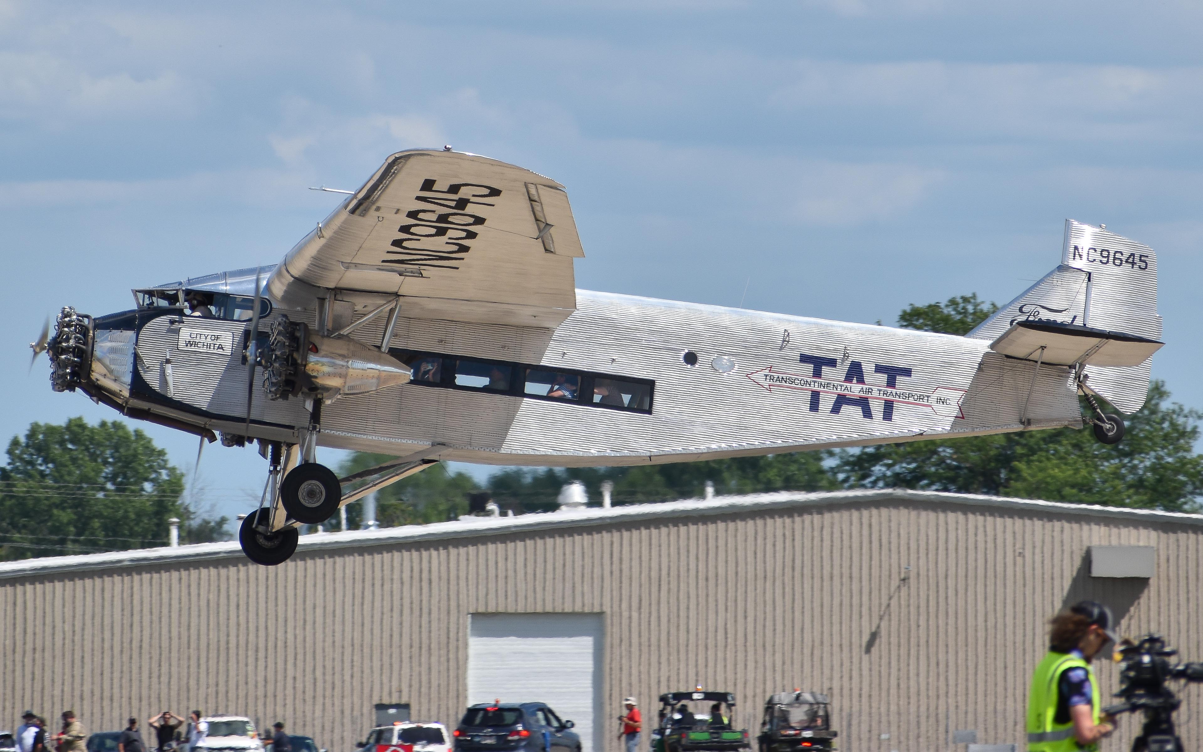 Full size: PRIVATE Ford Tri-Motor 5-AT NC9645 at Wittman Regional Airport