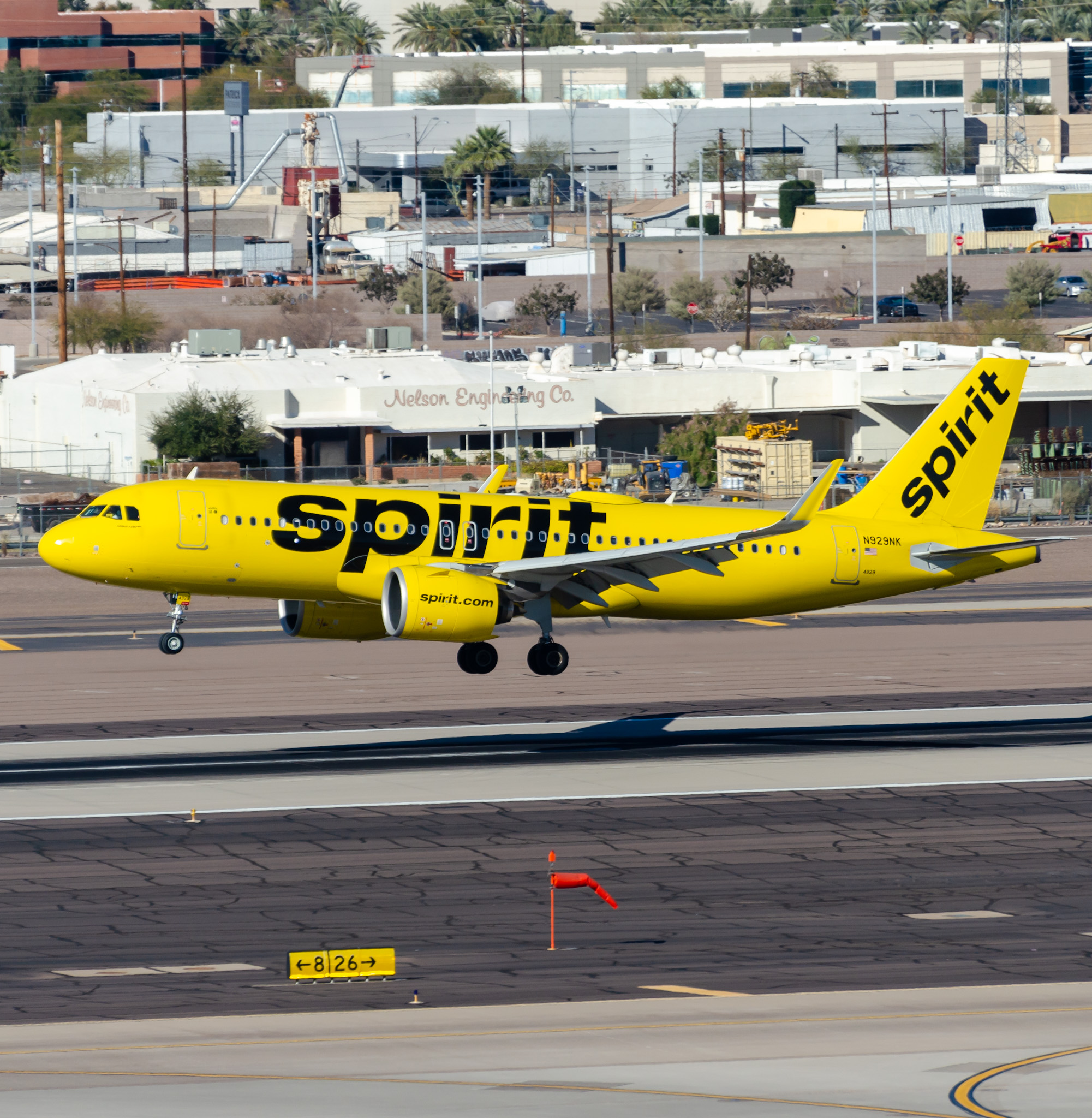 Full size: Spirit Airlines Airbus A320NEO N929NK at Phoenix Sky Harbor International Airport
