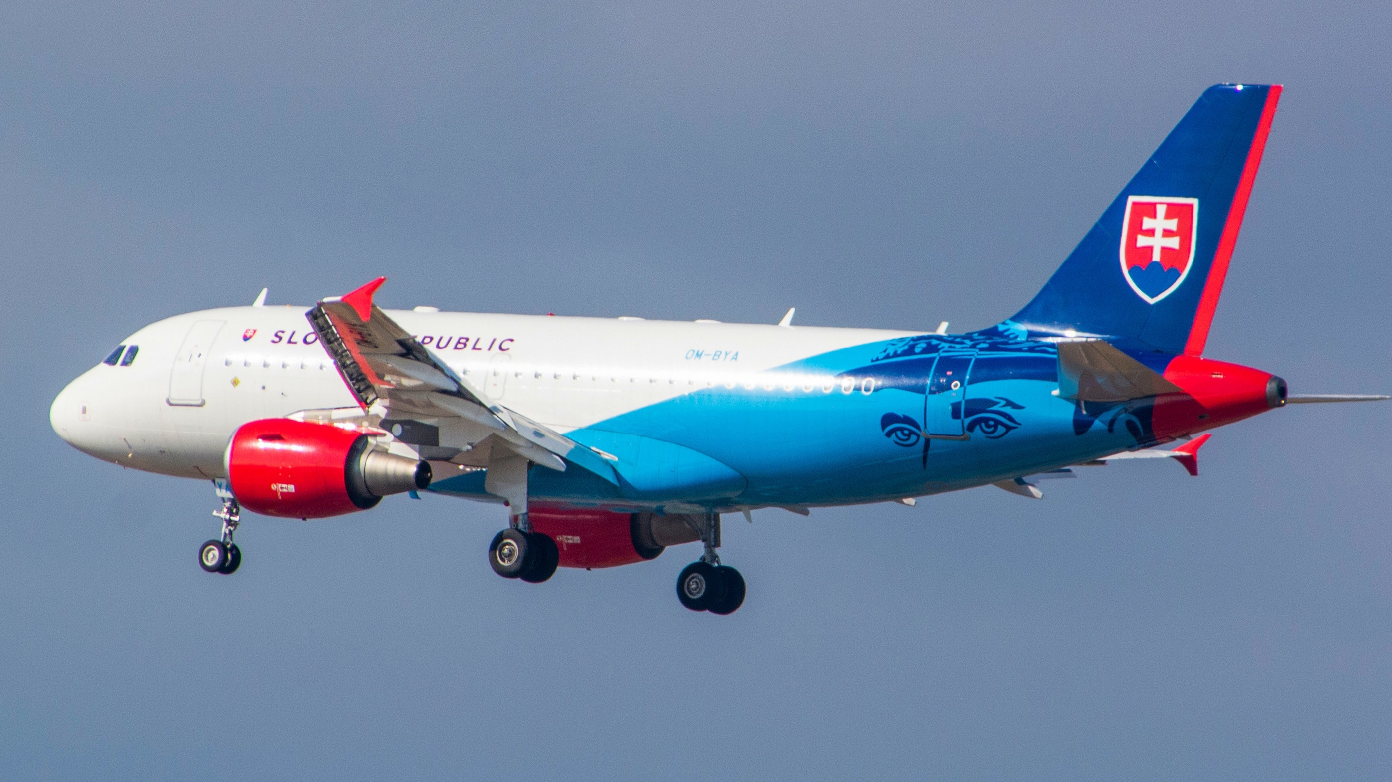 Full size: slovak republic Airbus A319 OM-BYA at Tel Aviv-Ben Gurion Airport