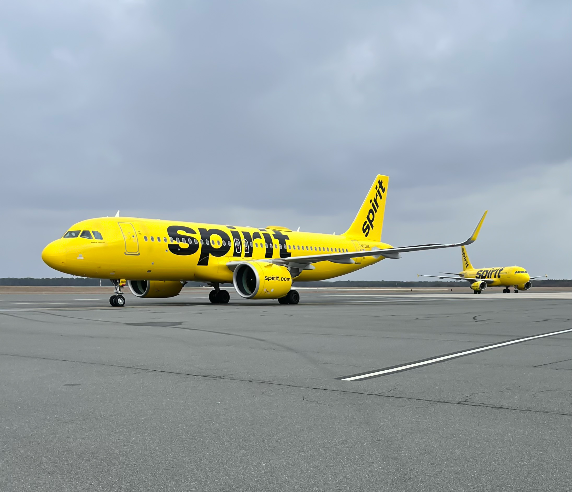 Full size: Spirit Airlines Airbus A320NEO N923NK at Atlantic City International Airport