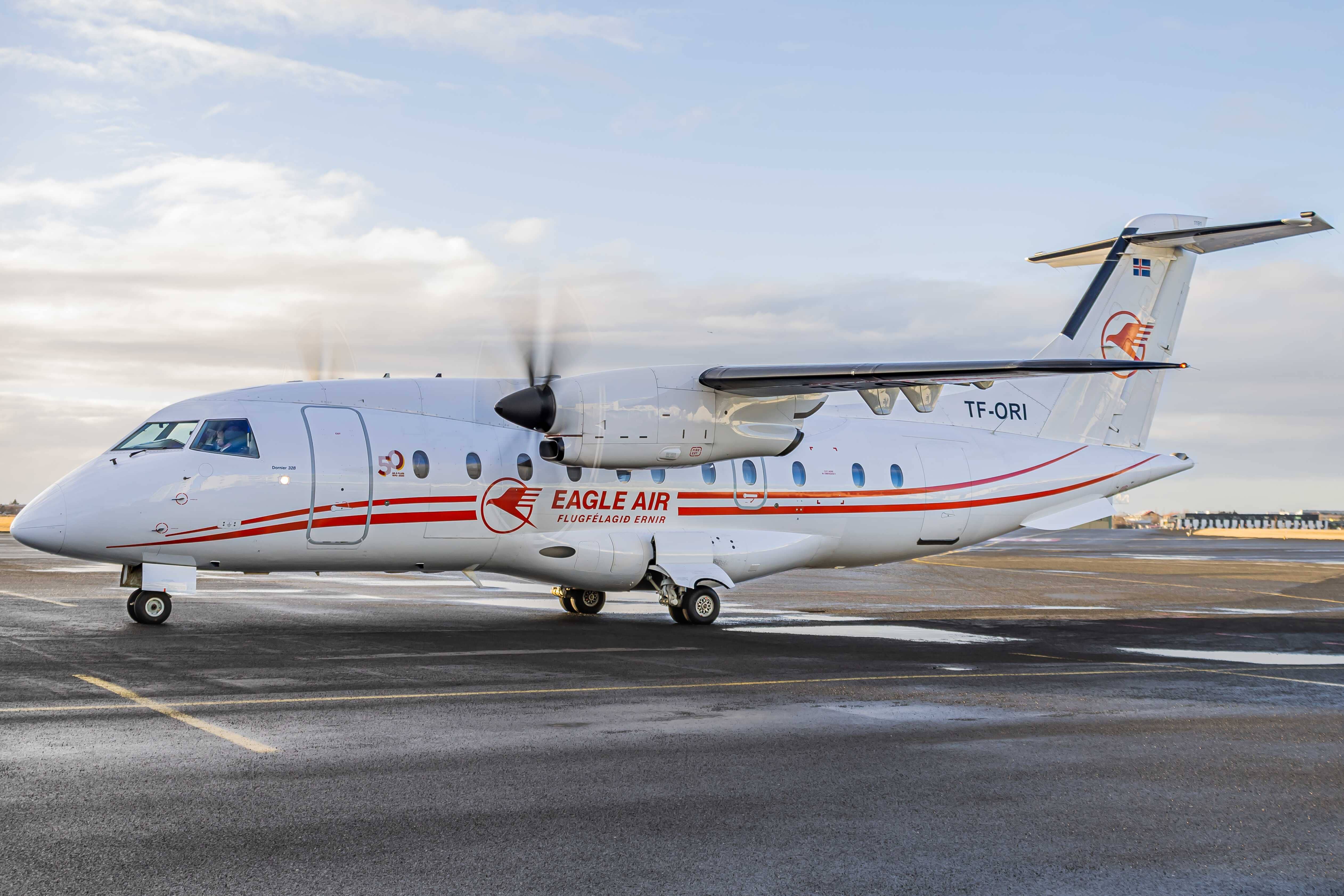 Full size: Eagle Air Iceland Dornier 328 TF-ORI at Reykjavik Airport