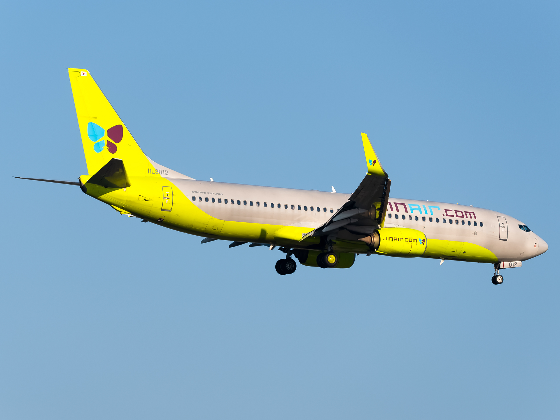 Full size: Jin Air Boeing 737-800 HL8012 at Gimhae International Airport