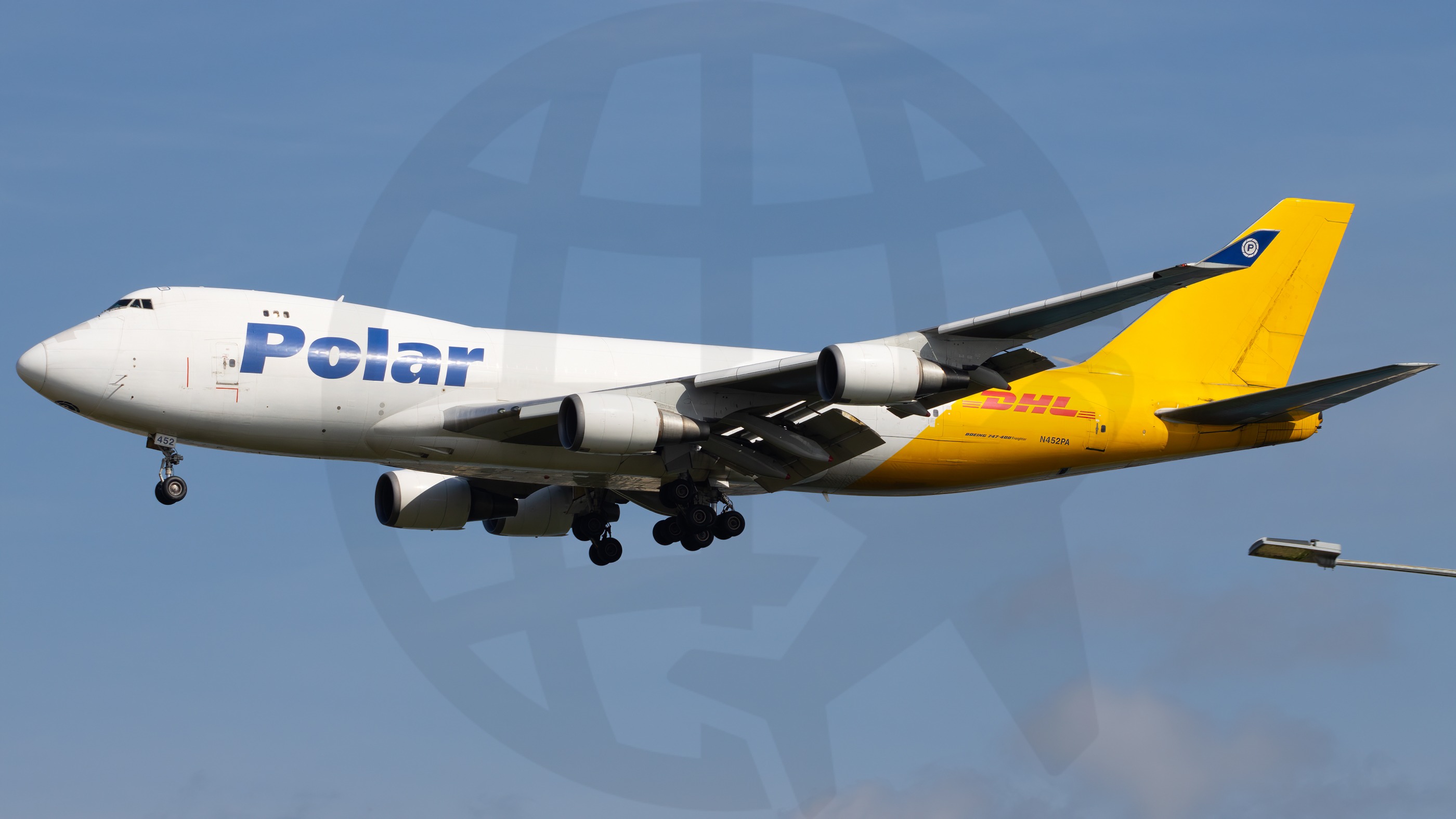 Full size: Polar Air Cargo Boeing 747-400F N452PA at Singapore-Changi Airport