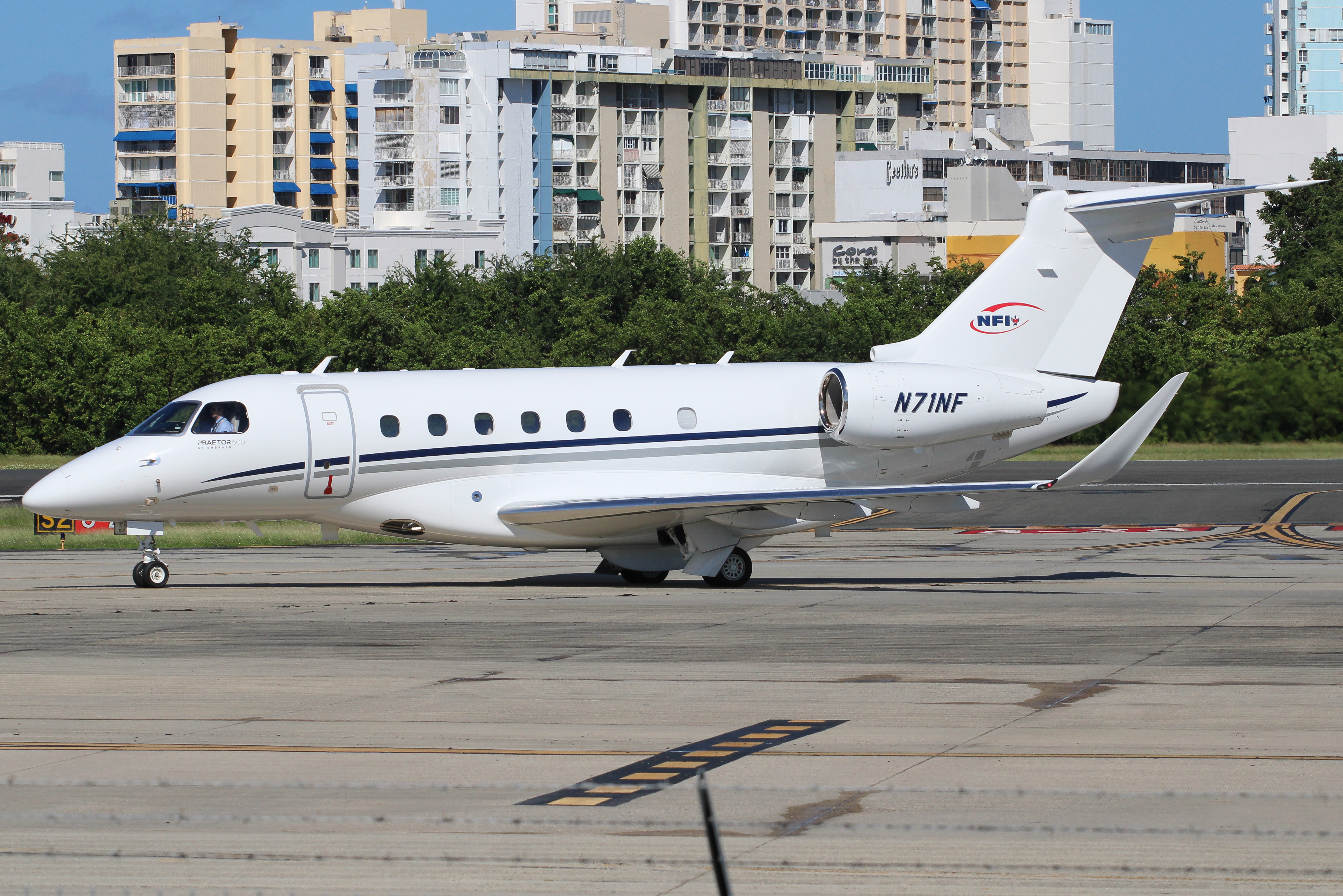 Full size: PRIVATE Embraer Praetor 600 N71NF at San Juan Luis Munoz Marin International Airport
