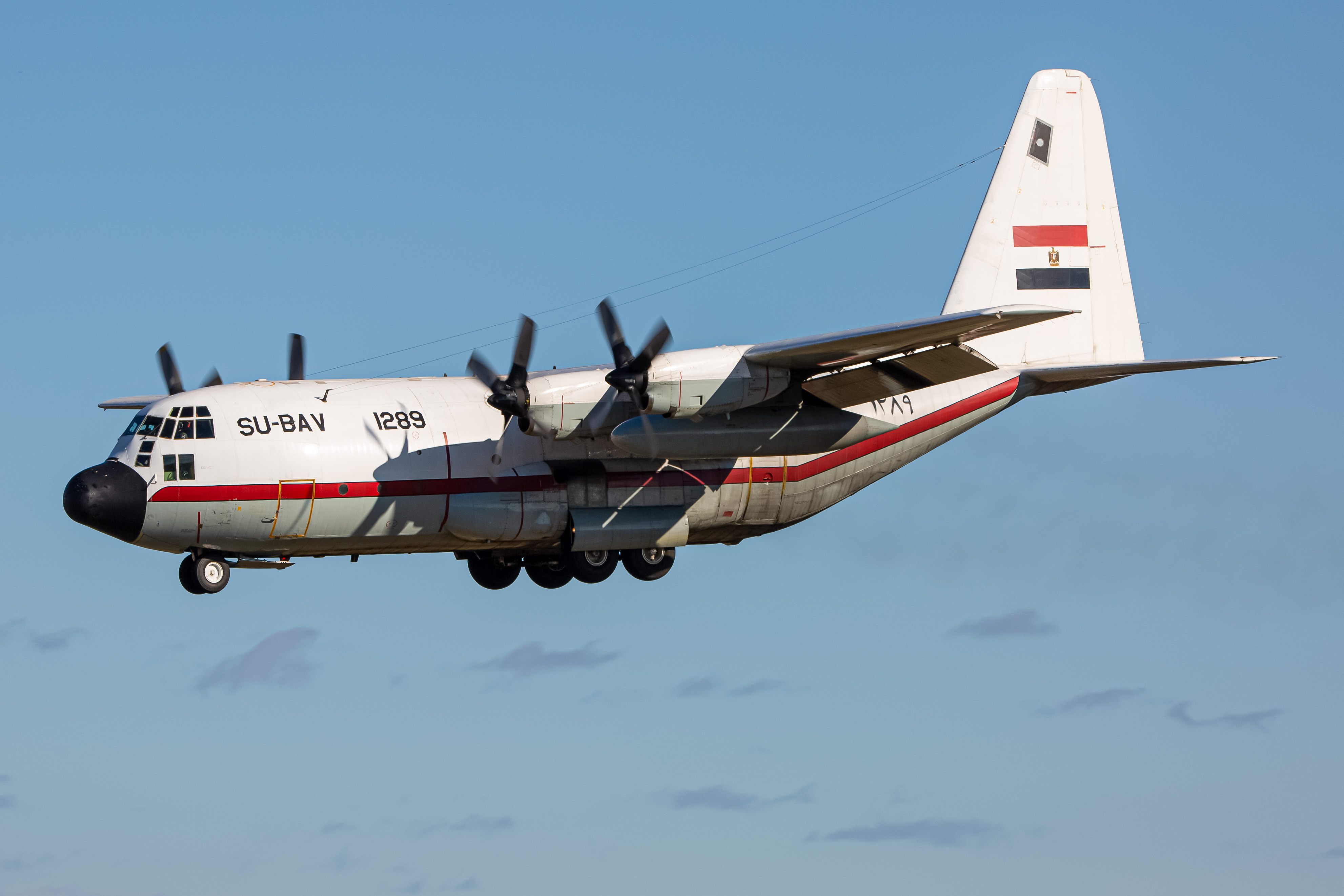 Full size: Egypt Air Force C-130H Hercules SU-BAV at Baltimore/Washington International Thurgood Marshall Airport