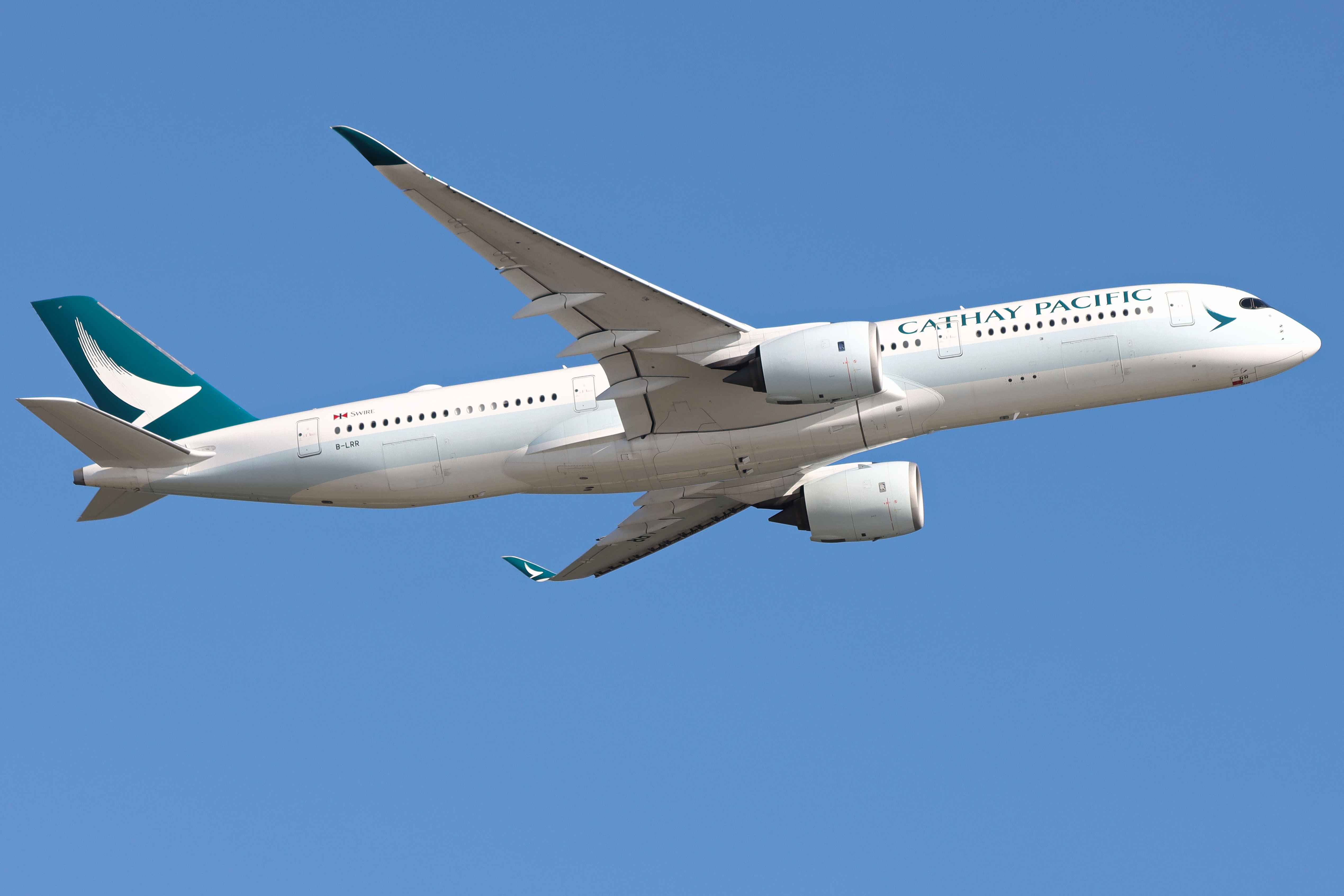Full size: Cathay Pacific Airbus A350-900 B-LRR at Hong Kong International Airport