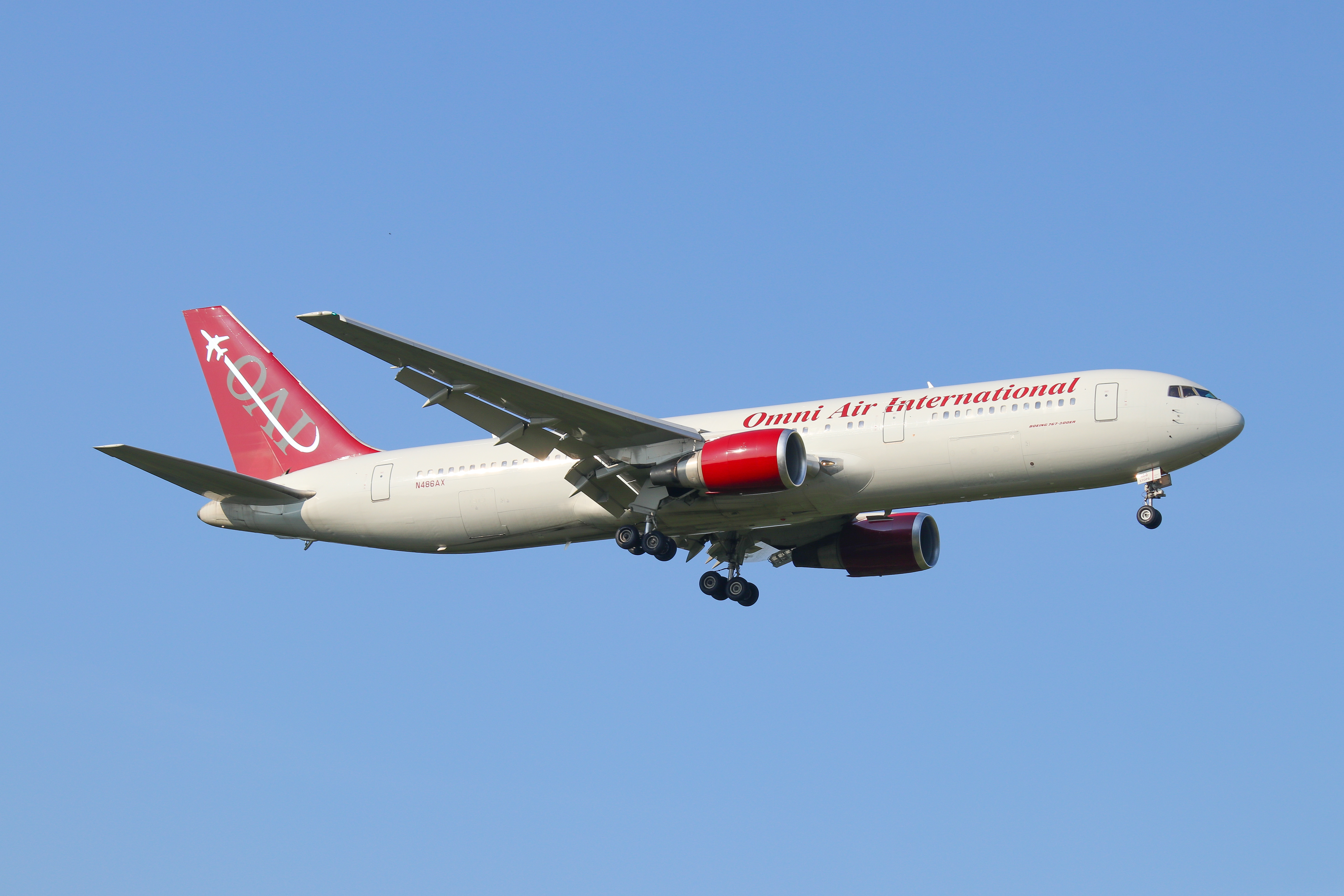 Full size: Omni Air International Boeing 767-300ER N486AX at Baltimore/Washington International Thurgood Marshall Airport