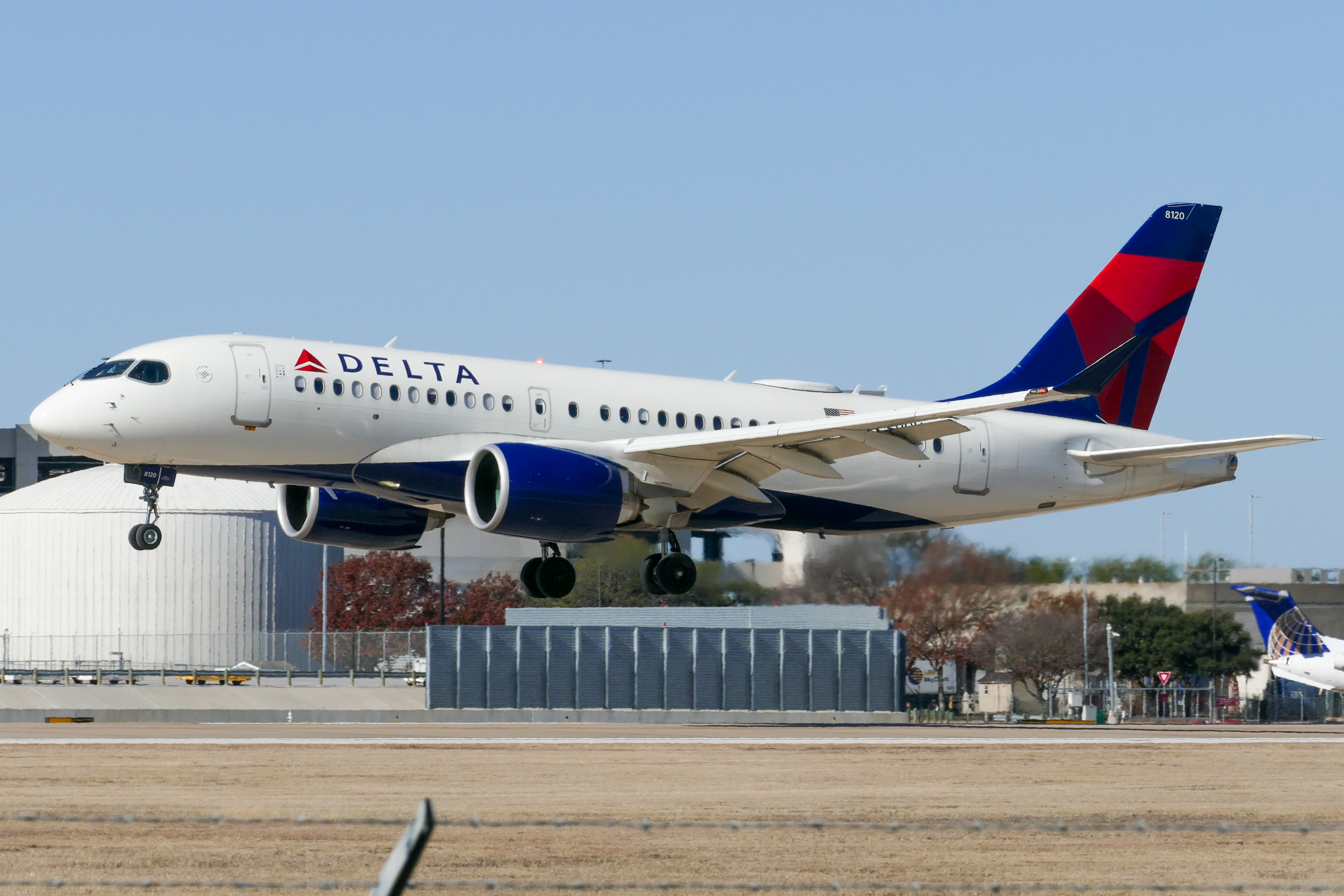 Full size: Delta Airlines Airbus A220-100 N120DU at Austin-Bergstrom International Airport