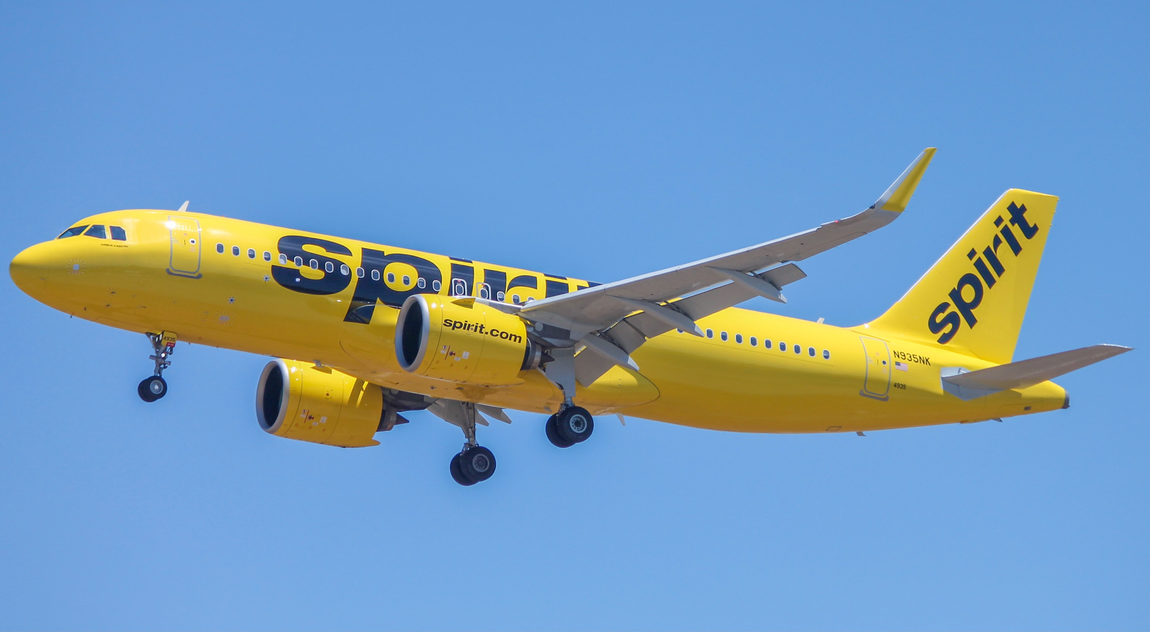 Full size: Spirit Airlines Airbus A320NEO N935NK at Los Angeles International Airport