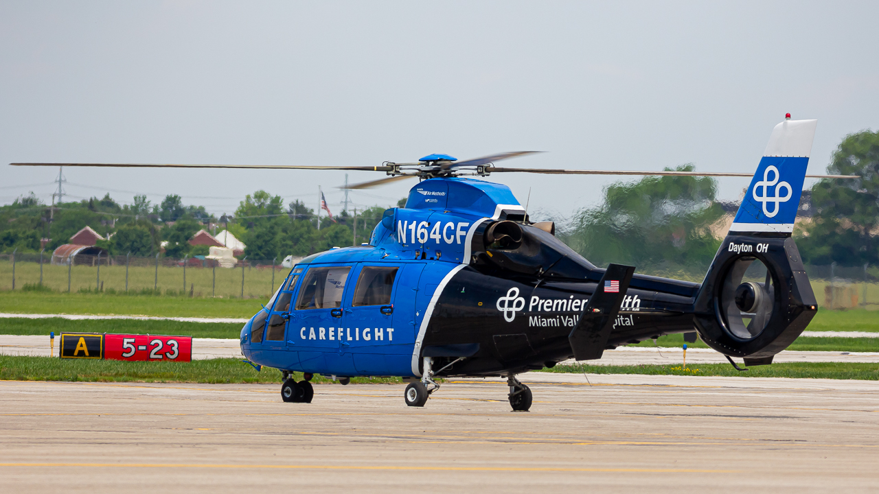 Full size: Careflight Eurocopter AS365 N164CF at Ohio State University Airport