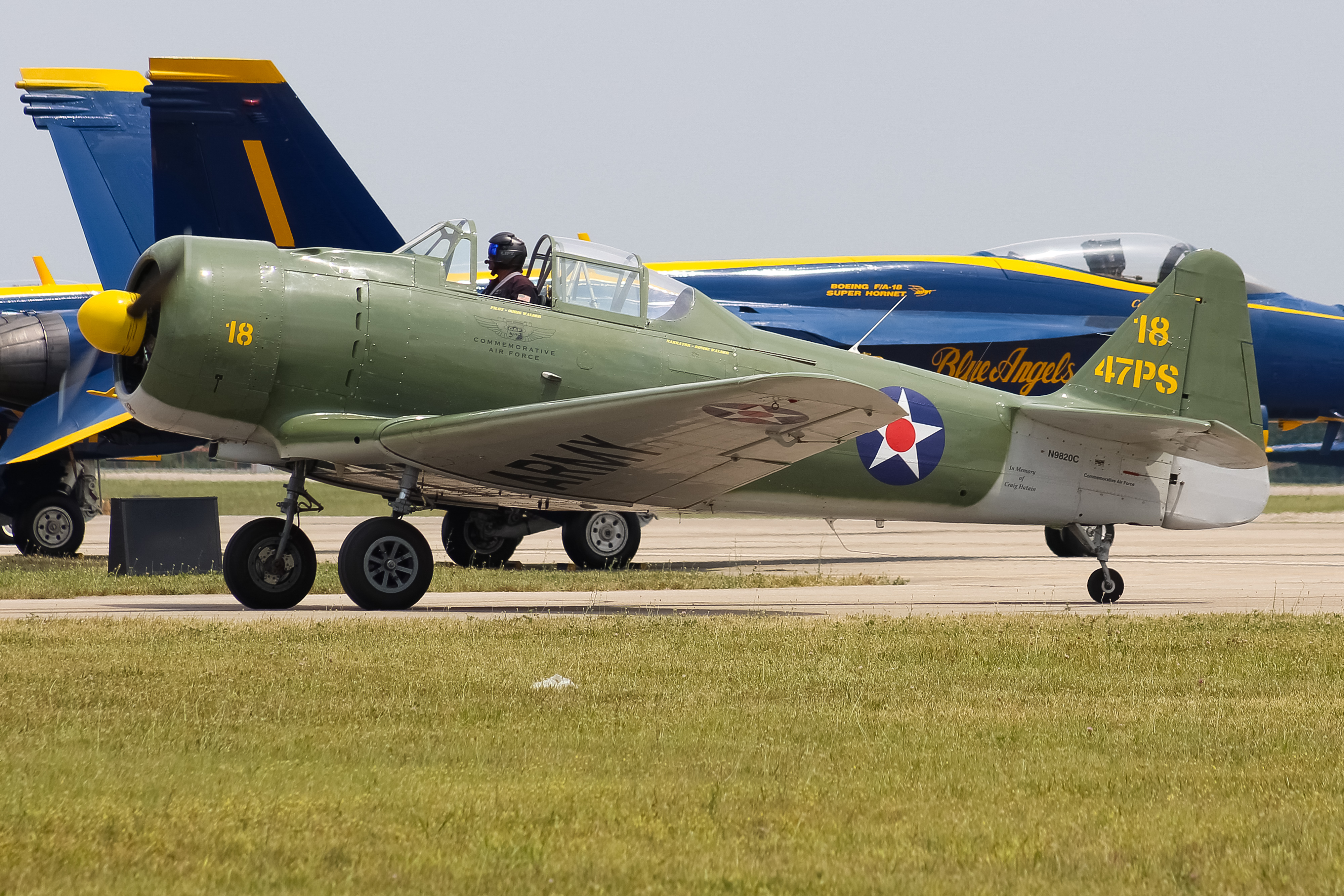 Full size: PRIVATE  North American T-6 Texan N9820C at James M Cox Dayton International Airport
