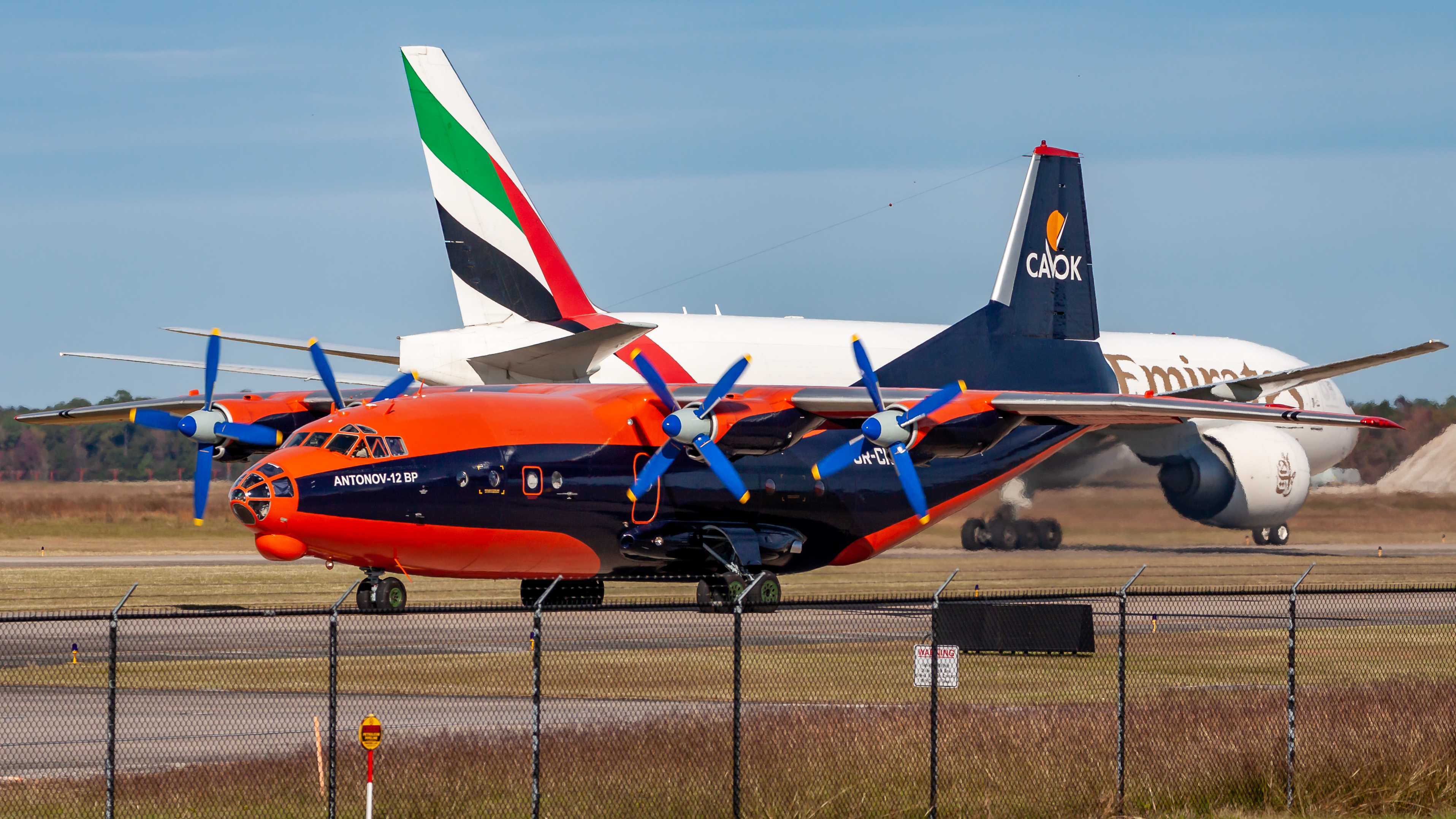 Full size: CAVOK AIR Antonov An-12BP UR-CKM at Houston-George Bush Intercontinental Airport