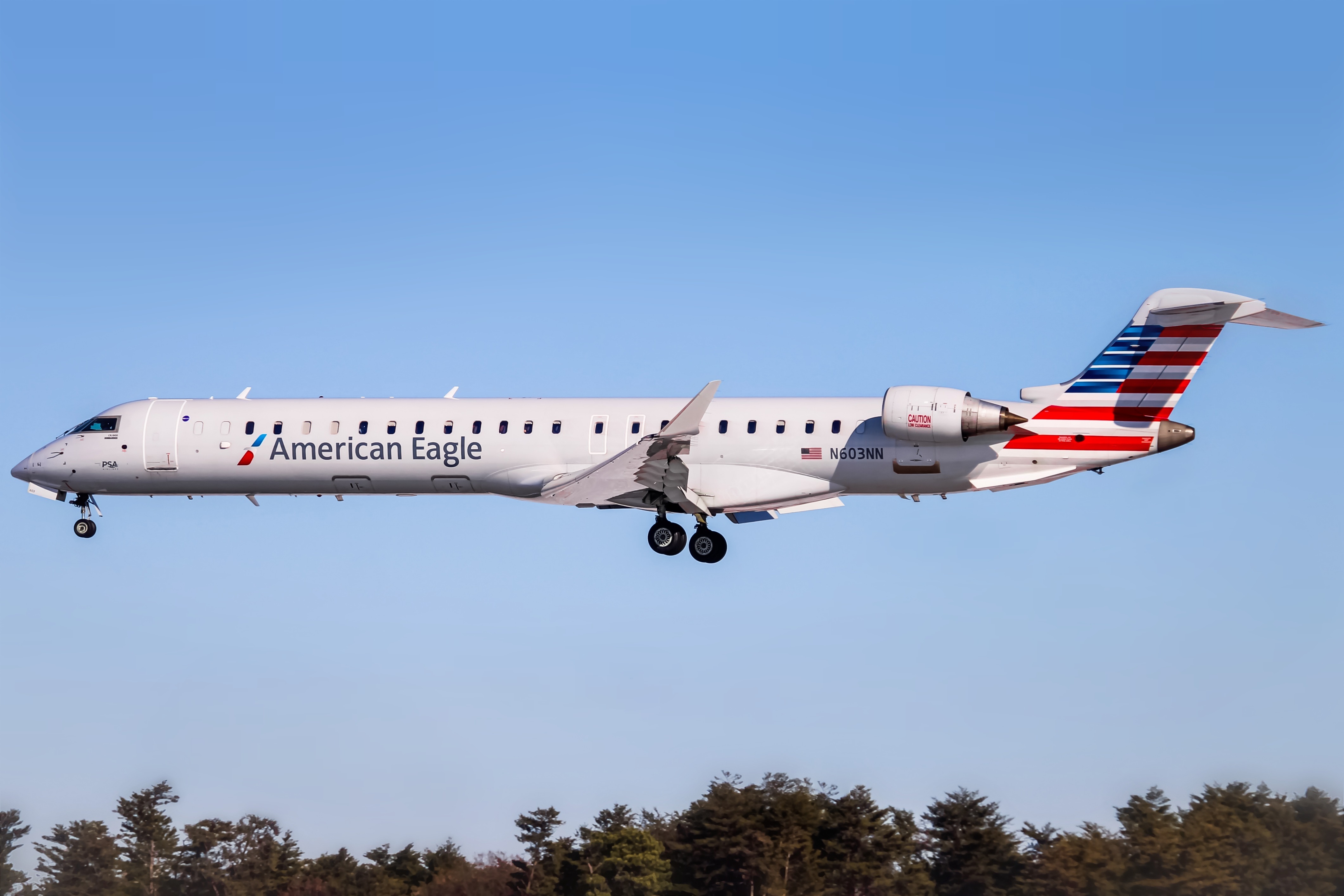 Full size: American Eagle Mitsubishi CRJ-700 N603NN at Baltimore/Washington International Thurgood Marshall Airport