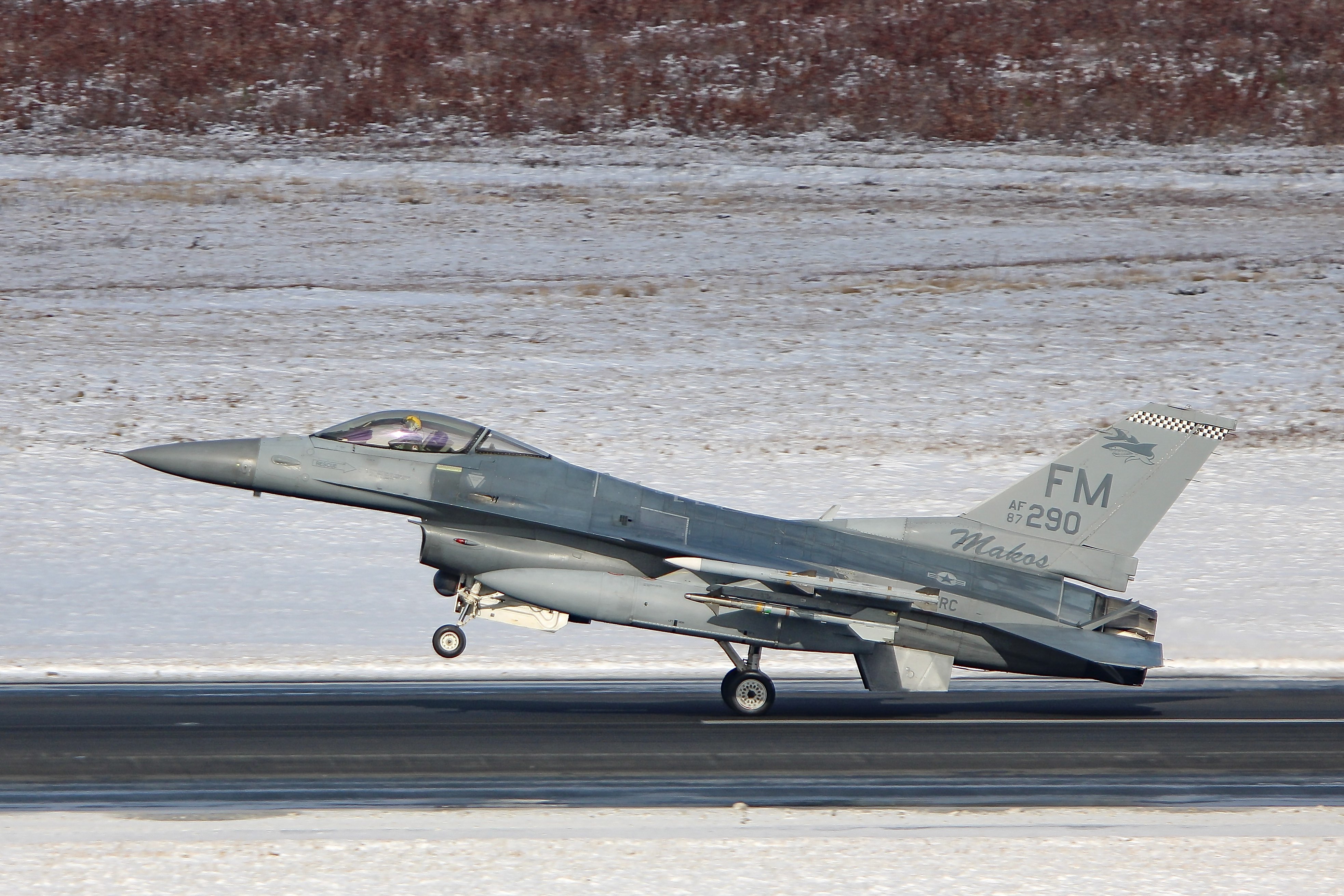 Full size: USAF - United States Air Force General Dynamics F-16 Fighting Falcon 87-0290 at Atlantic City International Airport
