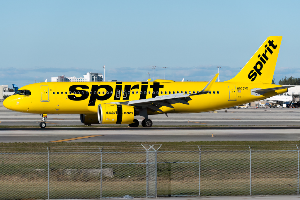 Full size: Spirit Airlines Airbus A320NEO N973NK  at Fort Lauderdale/Hollywood International Airport