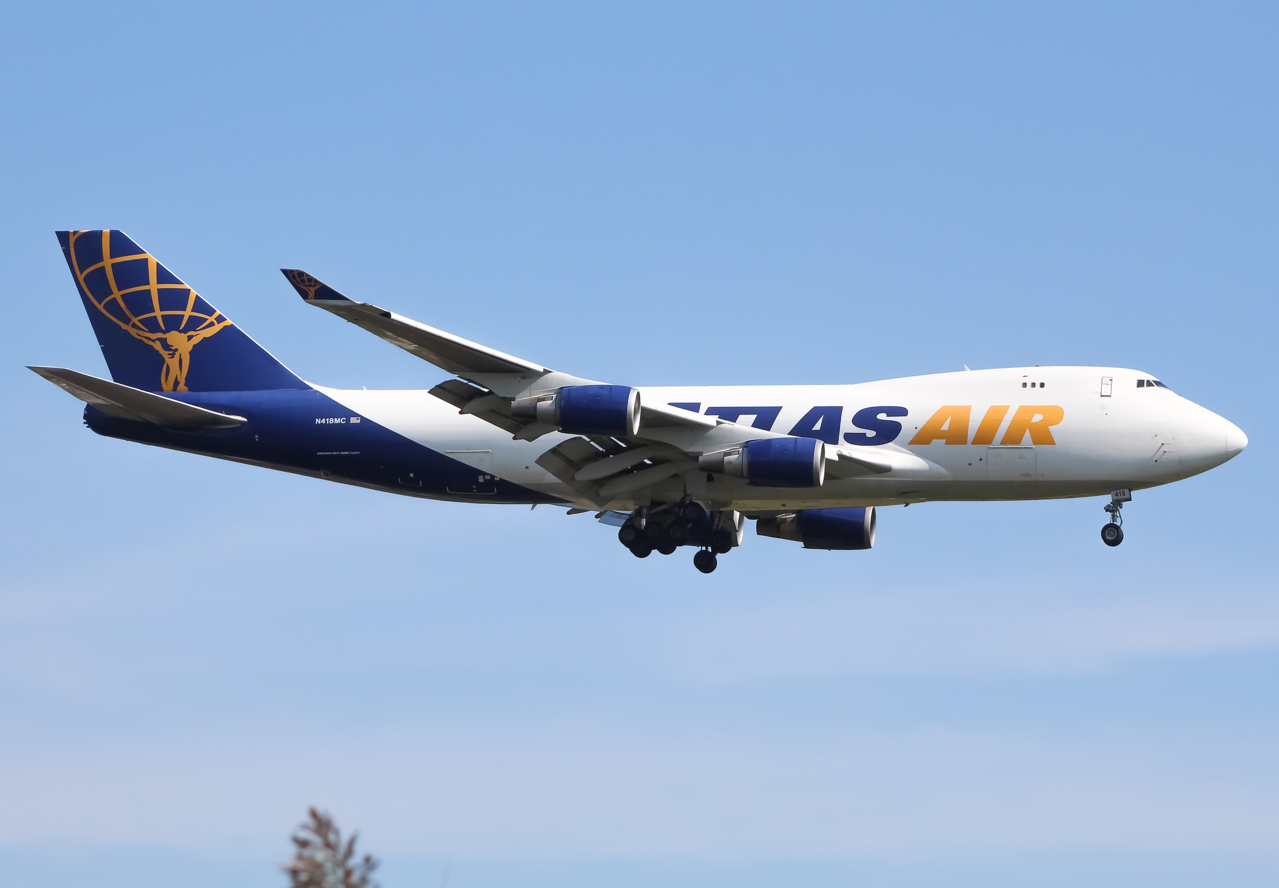 Full size: Atlas Air Cargo Boeing 747-400F N418MC at John F. Kennedy International Airport