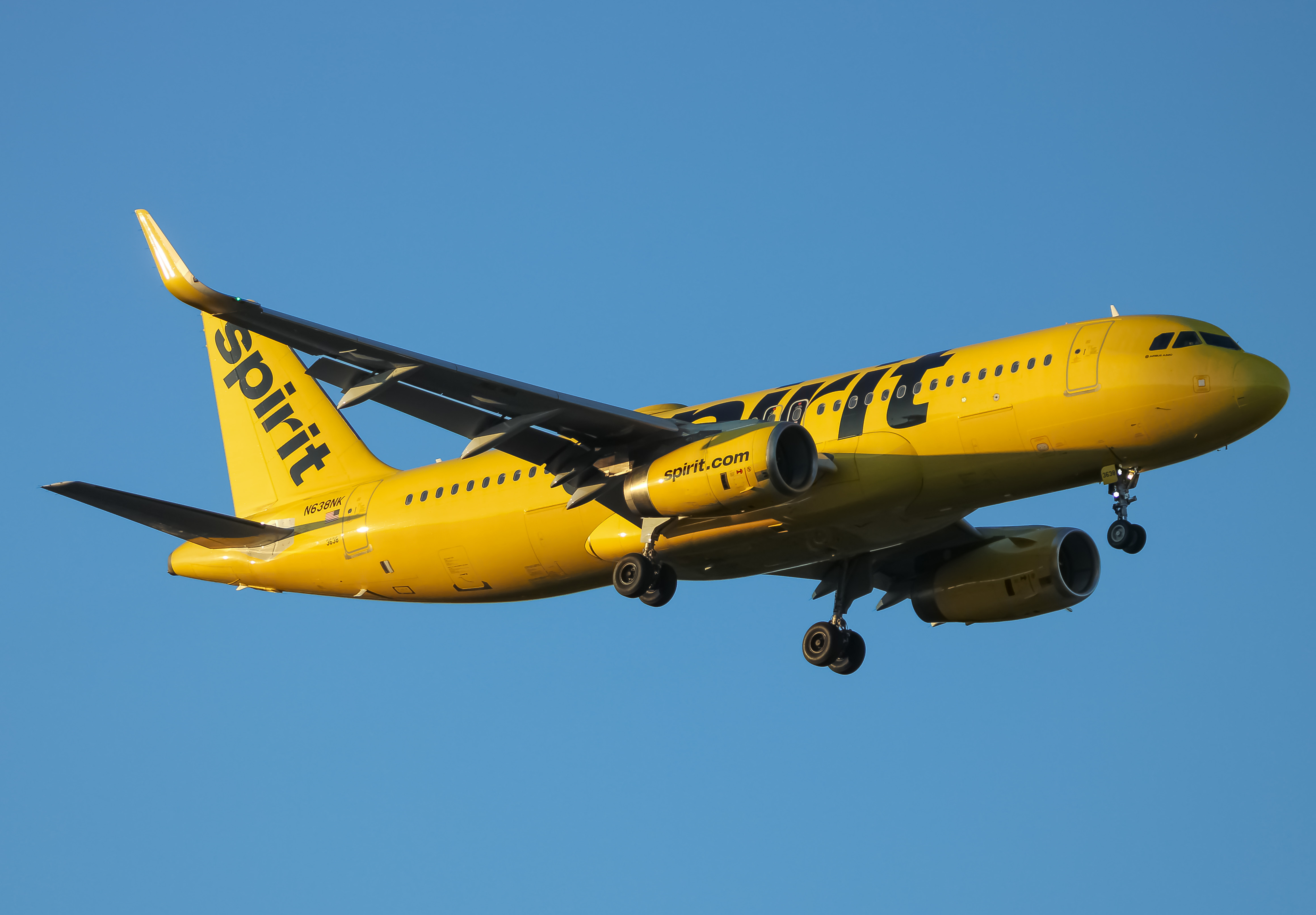 Full size: Spirit Airlines Airbus A320 N638NK at Baltimore/Washington International Thurgood Marshall Airport