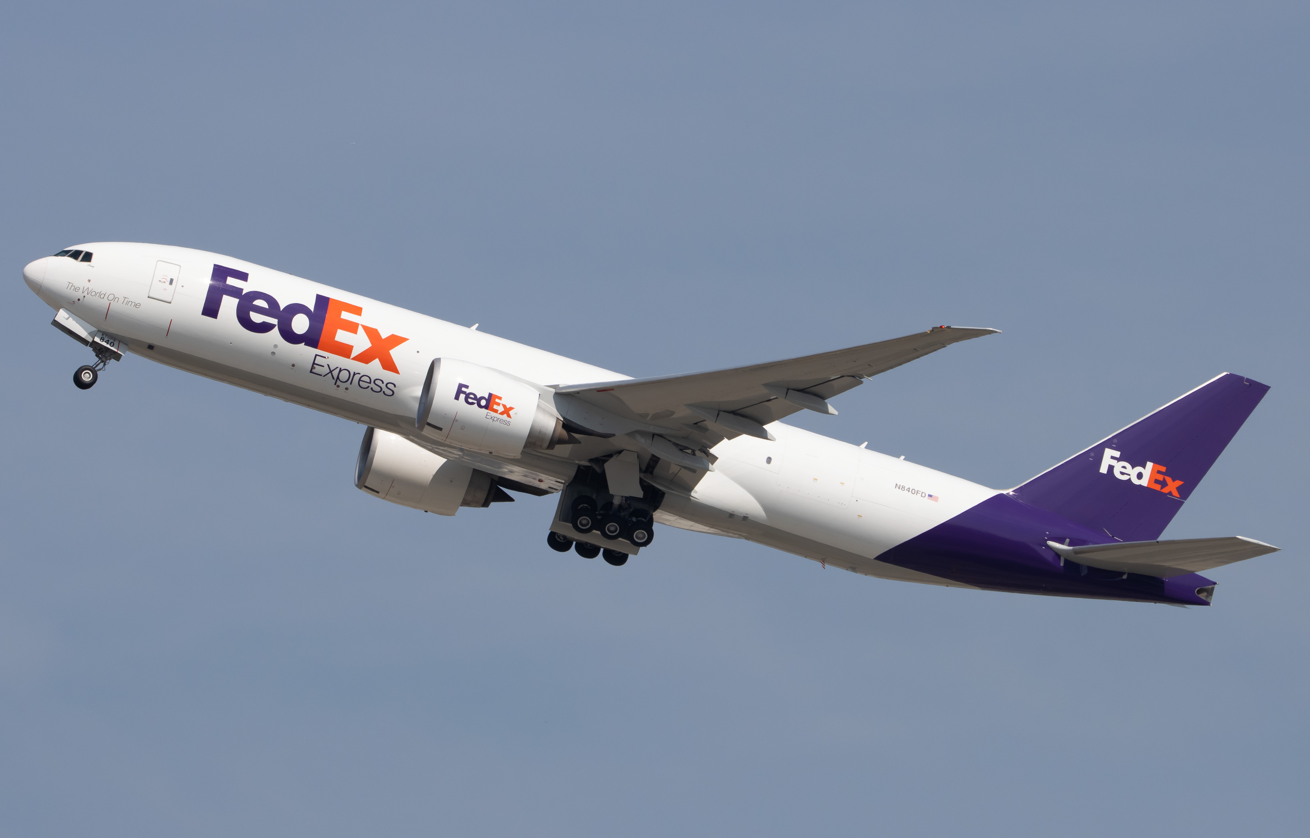 Full size: FedEx Boeing 777-F N840FD at Newark Liberty International Airport