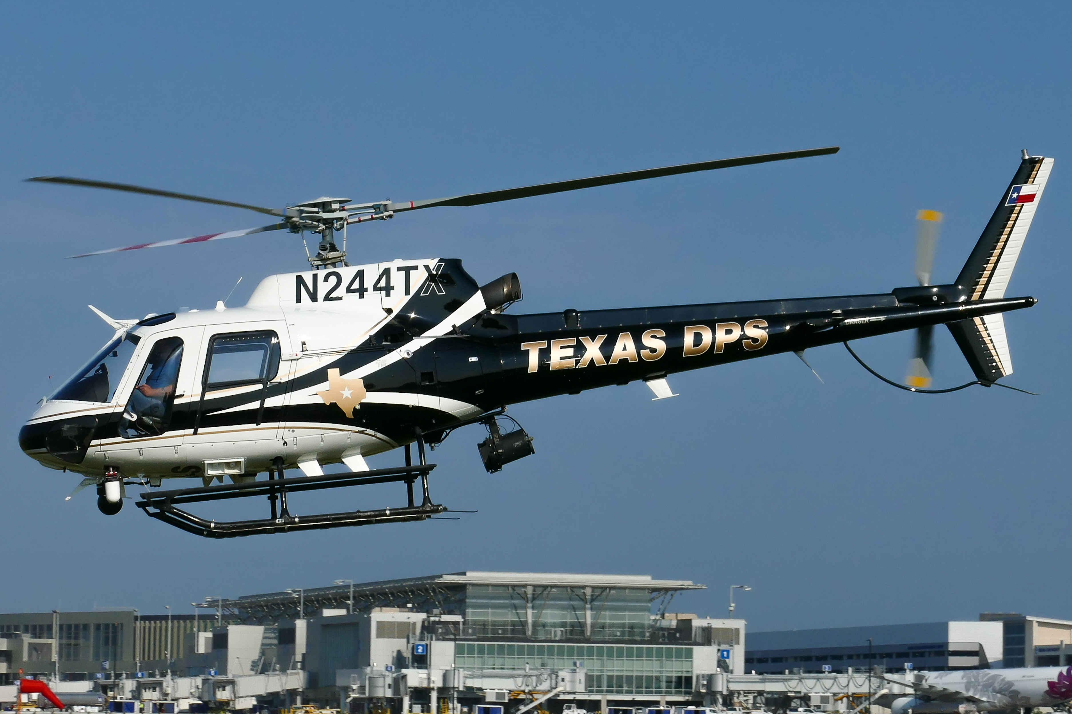 Full size: Texas Department of Public Safety Aerospatiale AS350 N244TX at Austin-Bergstrom International Airport