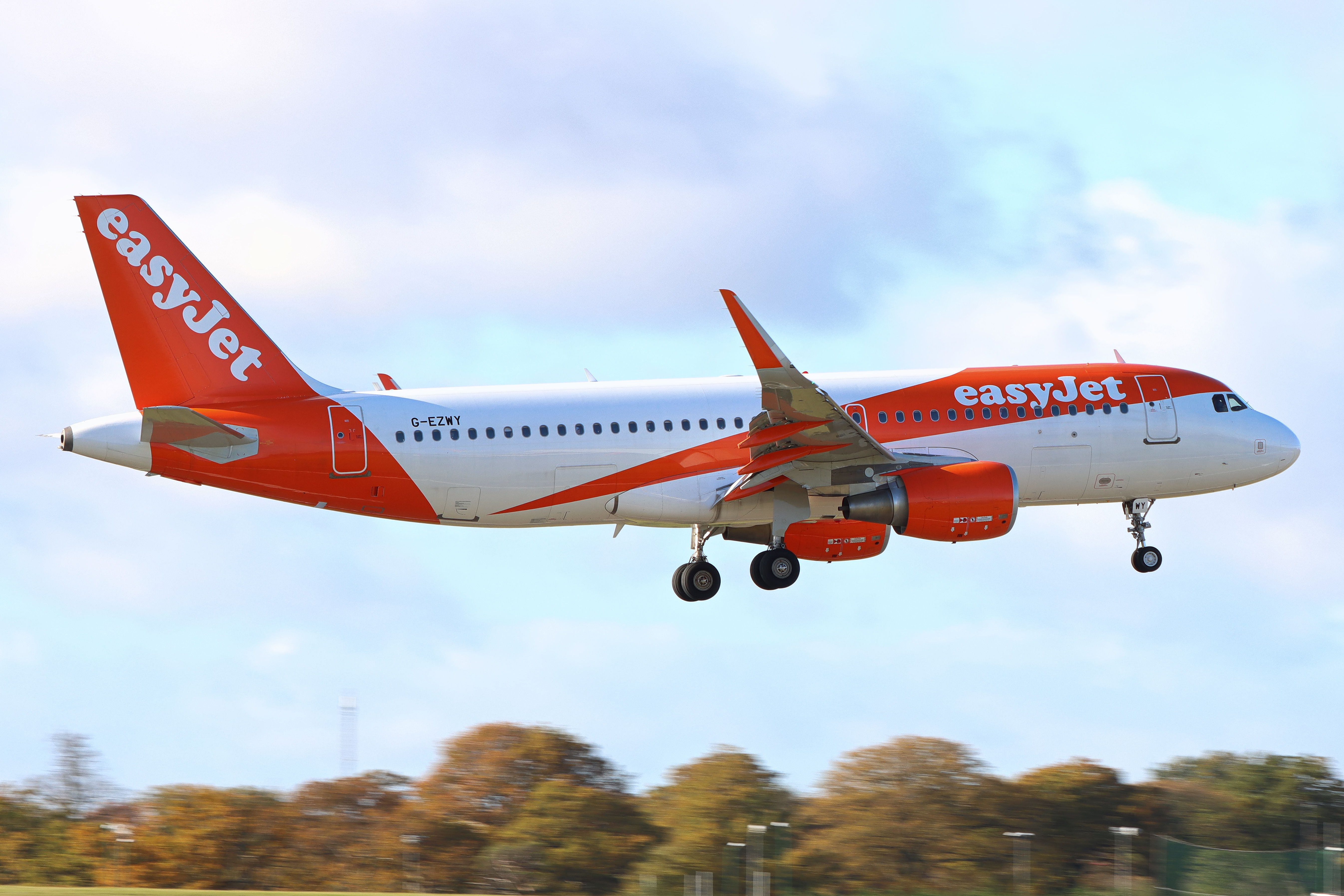 Full size: EasyJet Airbus A320 G-EZWY at Birmingham Airport