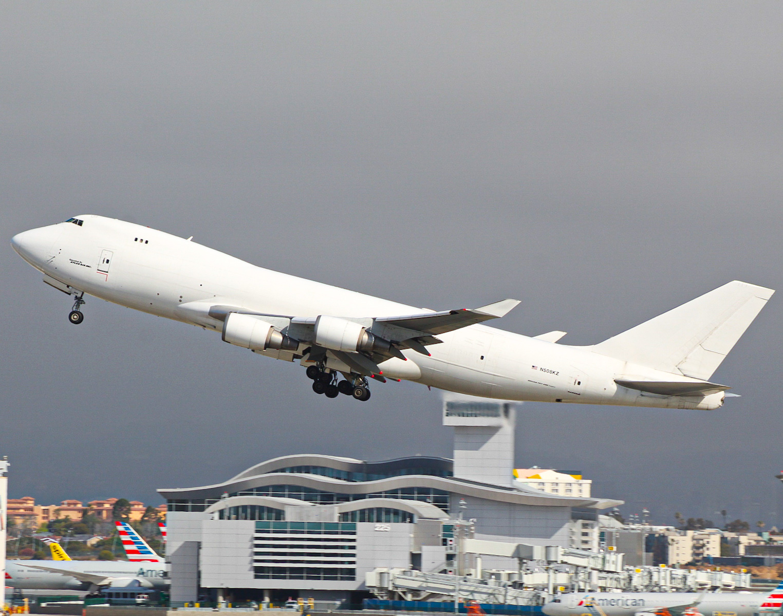 Full size: Atlas Air Boeing 747-400F N508KZ at Los Angeles International Airport