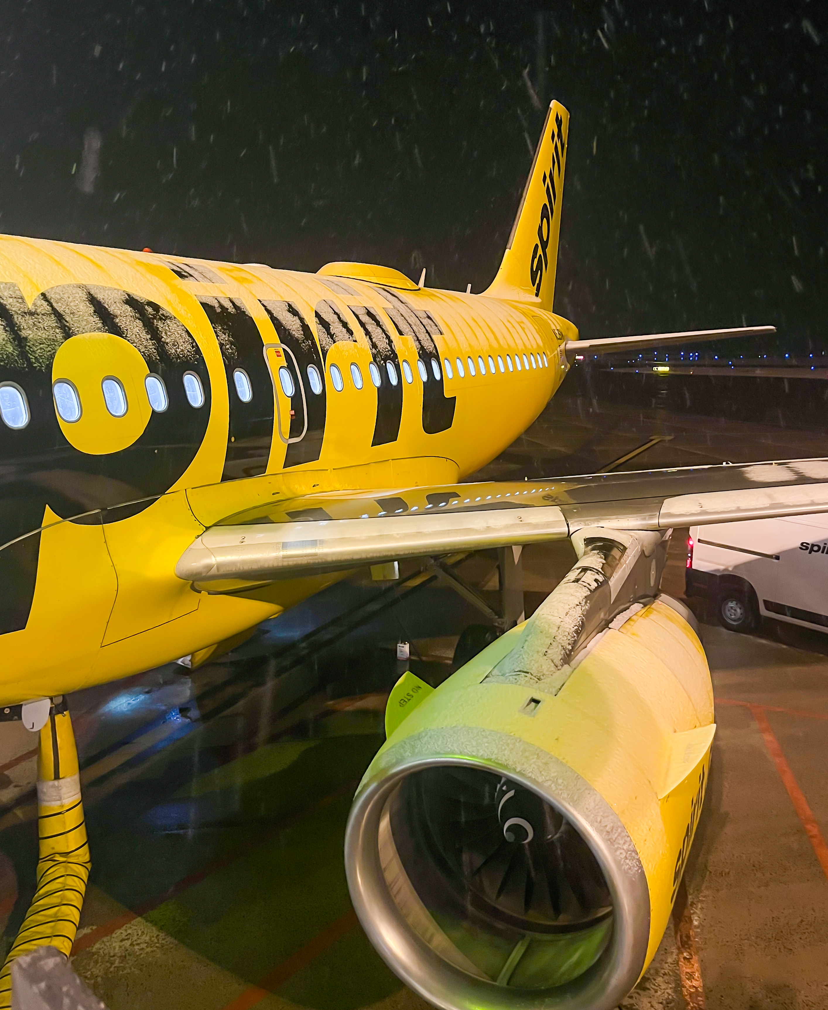 Full size: Spirit Airlines Airbus A319 N642NK at Atlantic City International Airport