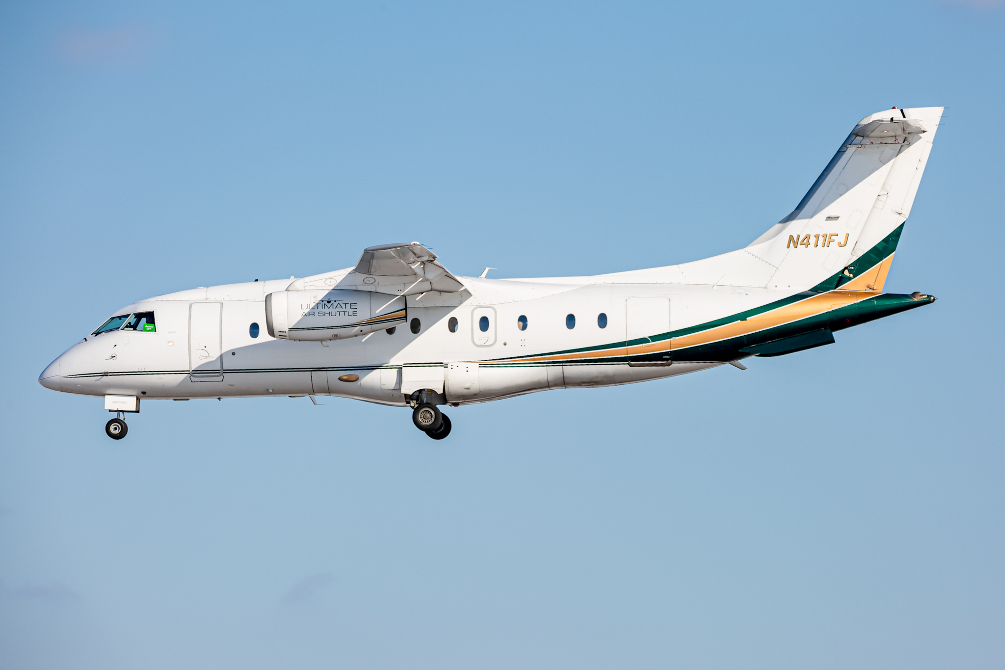 Full size: Ultimate Air Shuttle Dornier 328 JET N411FJ at Baltimore/Washington International Thurgood Marshall Airport