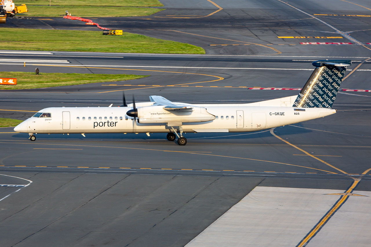 Full size: Porter Airlines De Havilland Dash-8 q400 C-GKQE at General Edward Lawrence Logan International Airport