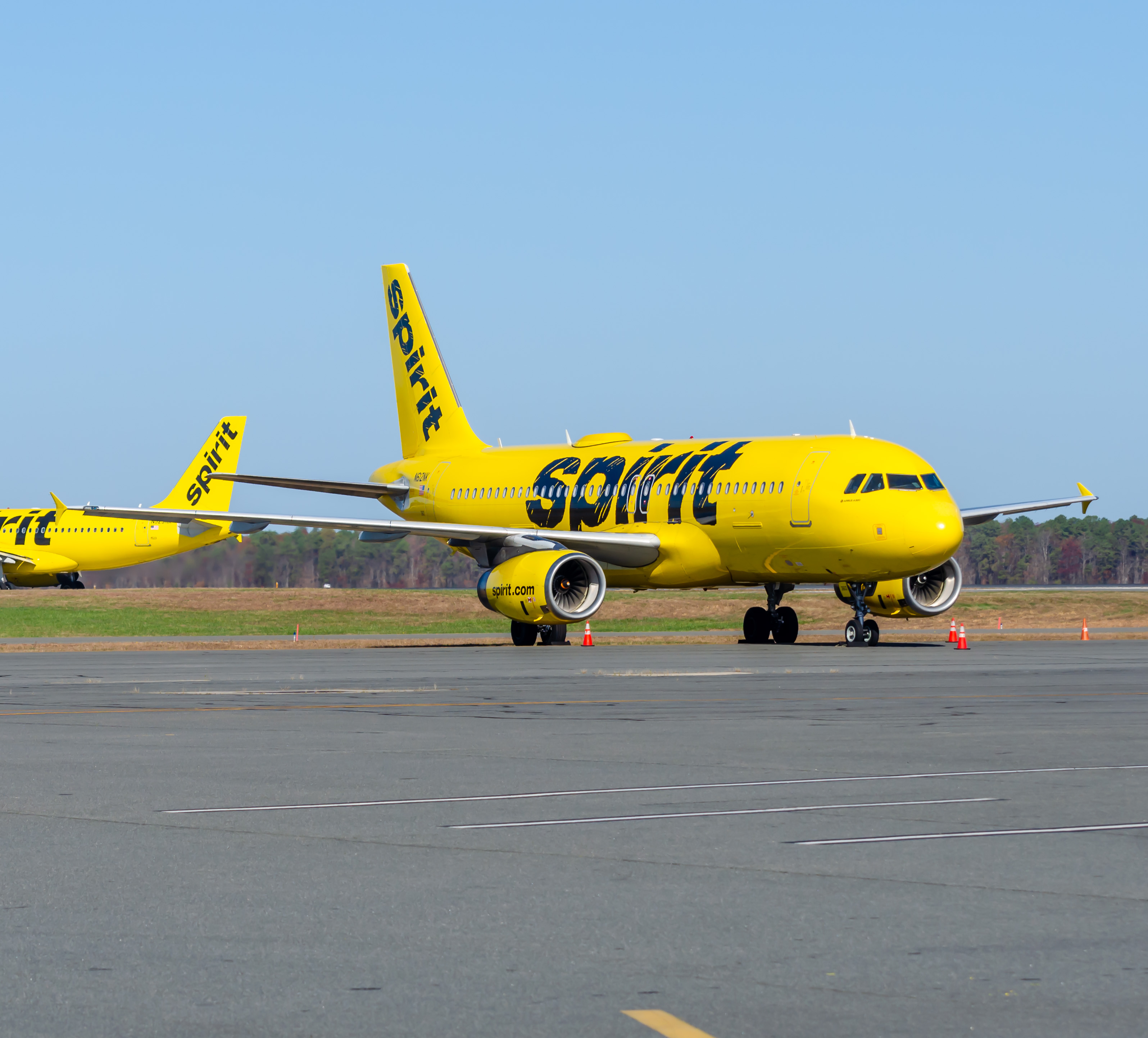 Full size: Spirit Airlines Airbus A320 N612NK at Atlantic City International Airport