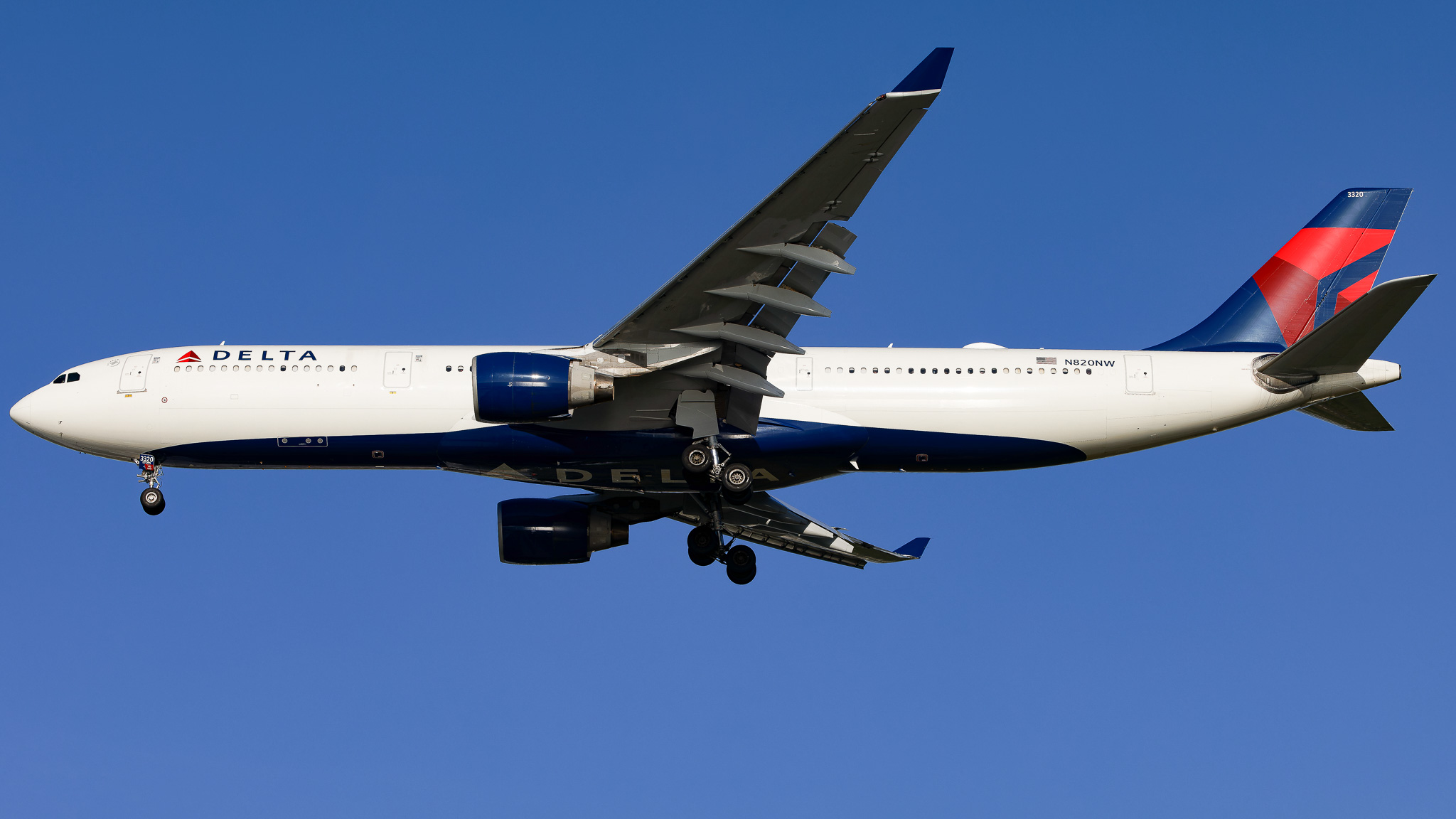 Full size: Delta Airlines Airbus A330-300 N820NW at Tampa International Airport