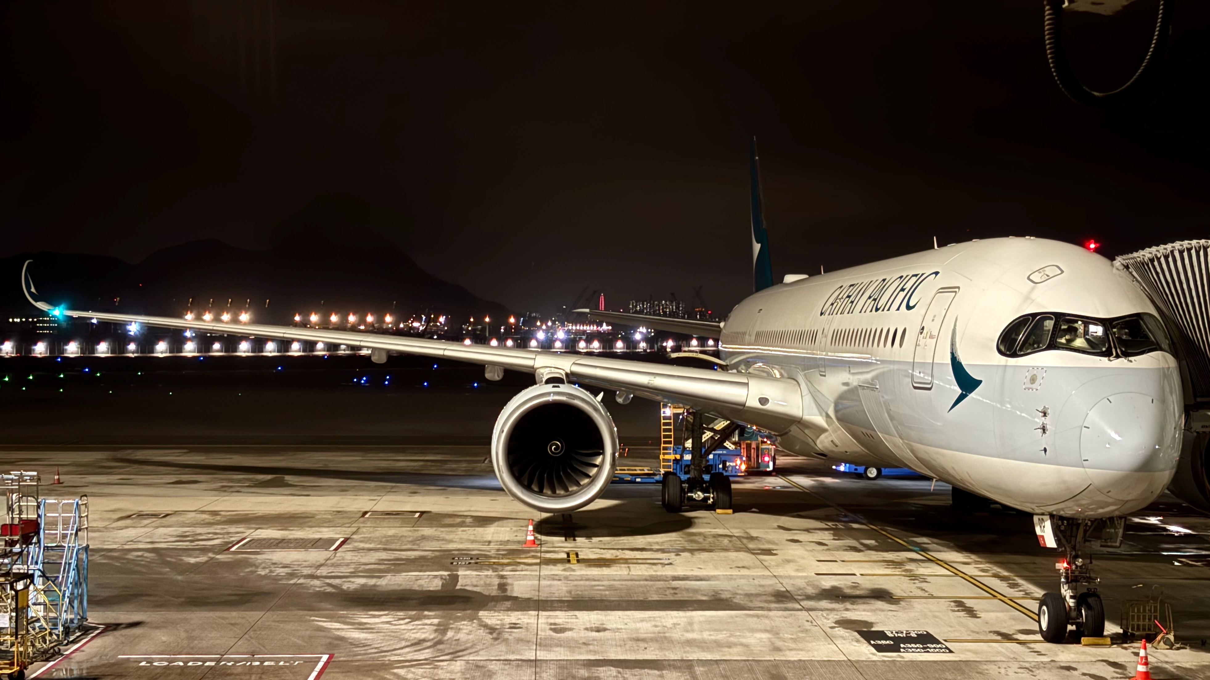 Full size: Cathay Pacific Airbus A350-900 B-LRP at Hong Kong International Airport