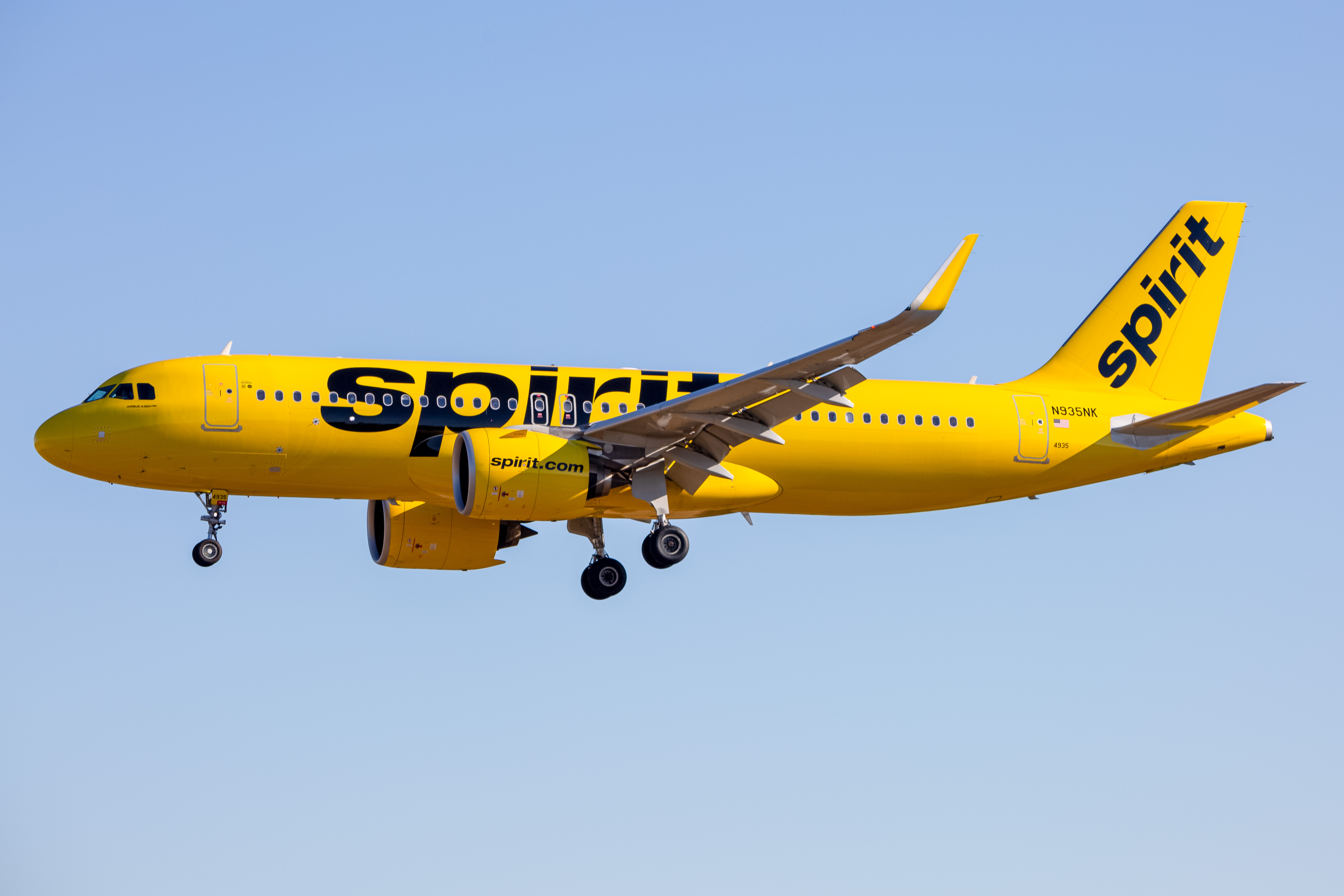 Full size: Spirit Airlines Airbus A320NEO N935NK at Baltimore/Washington International Thurgood Marshall Airport