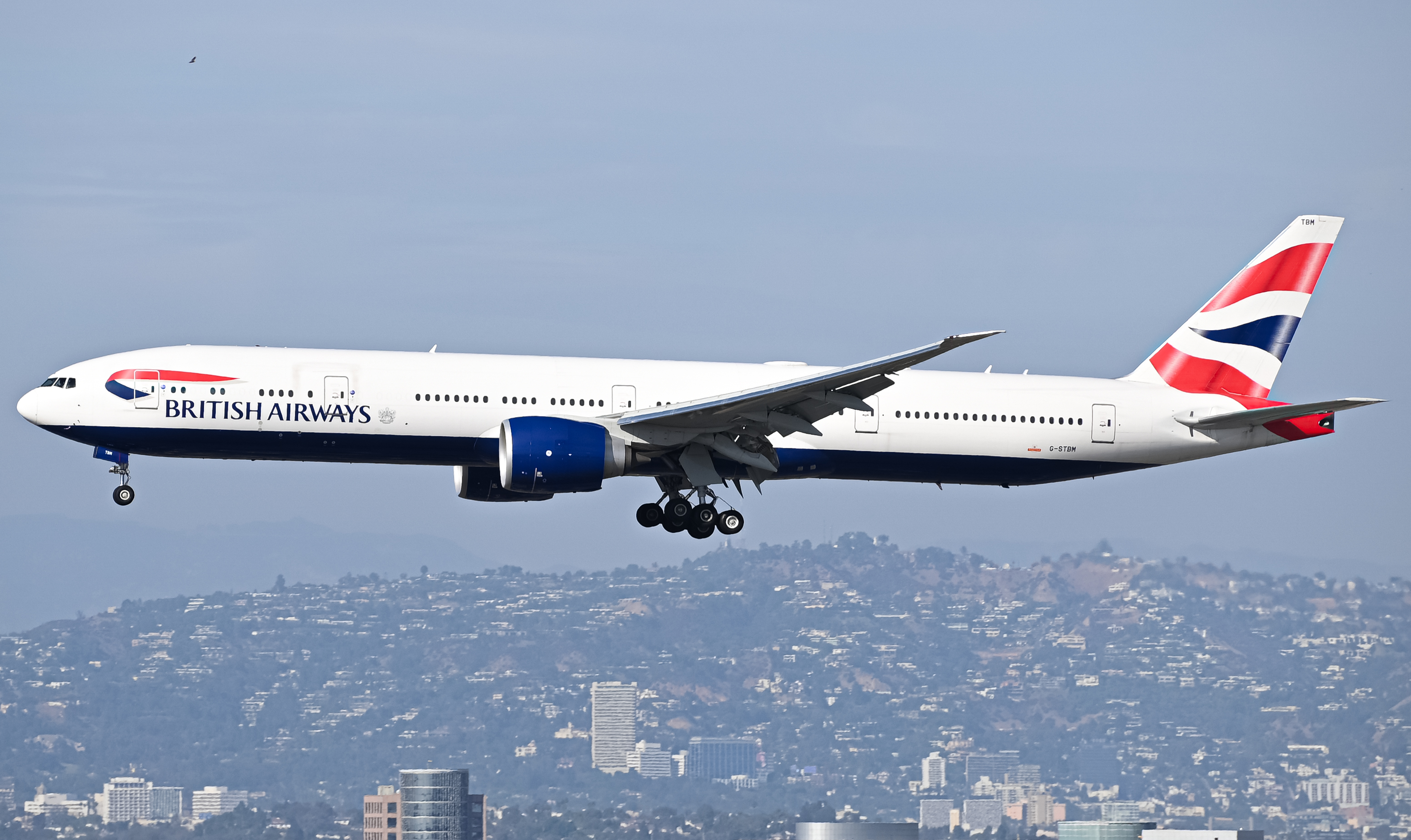 Full size: British Airways Boeing 777-300ER G-STBM at Los Angeles International Airport