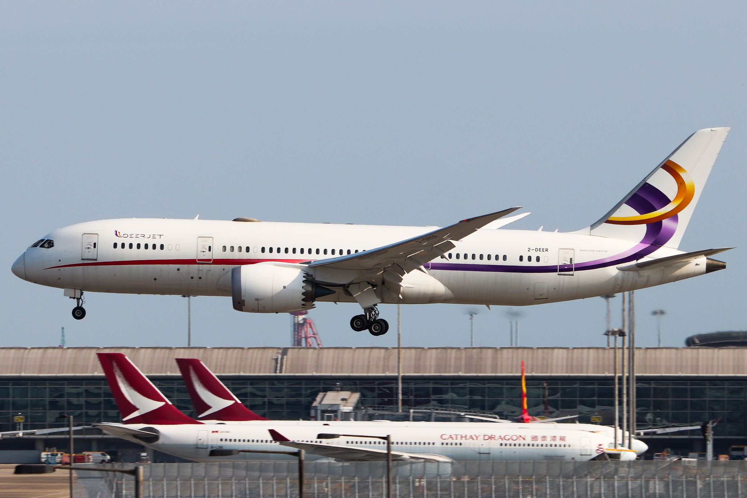 Full size: DeerJet Boeing 787-8 2-DEER at Hong Kong International Airport