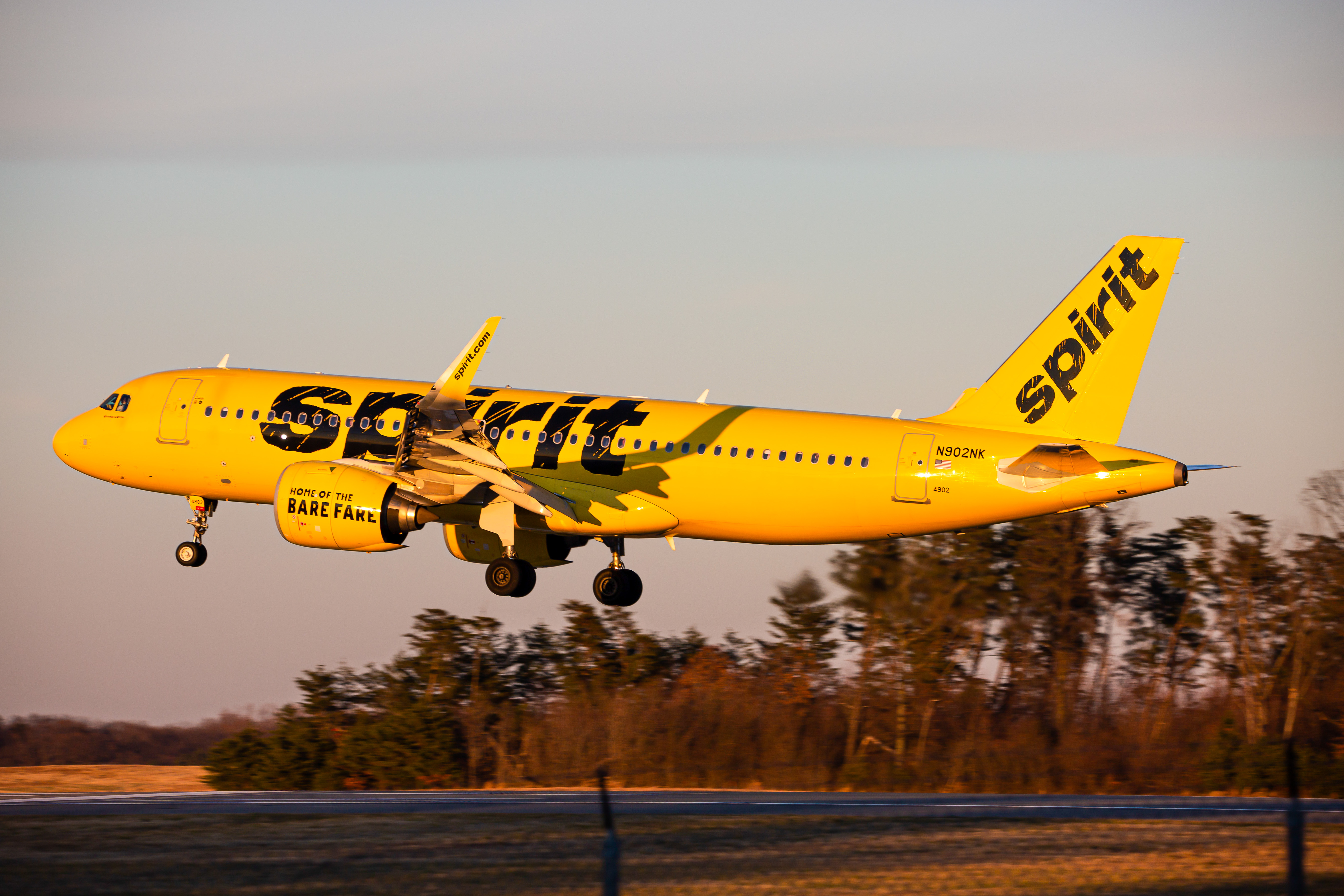 Full size: Spirit Airlines Airbus A320NEO N902NK at Baltimore/Washington International Thurgood Marshall Airport