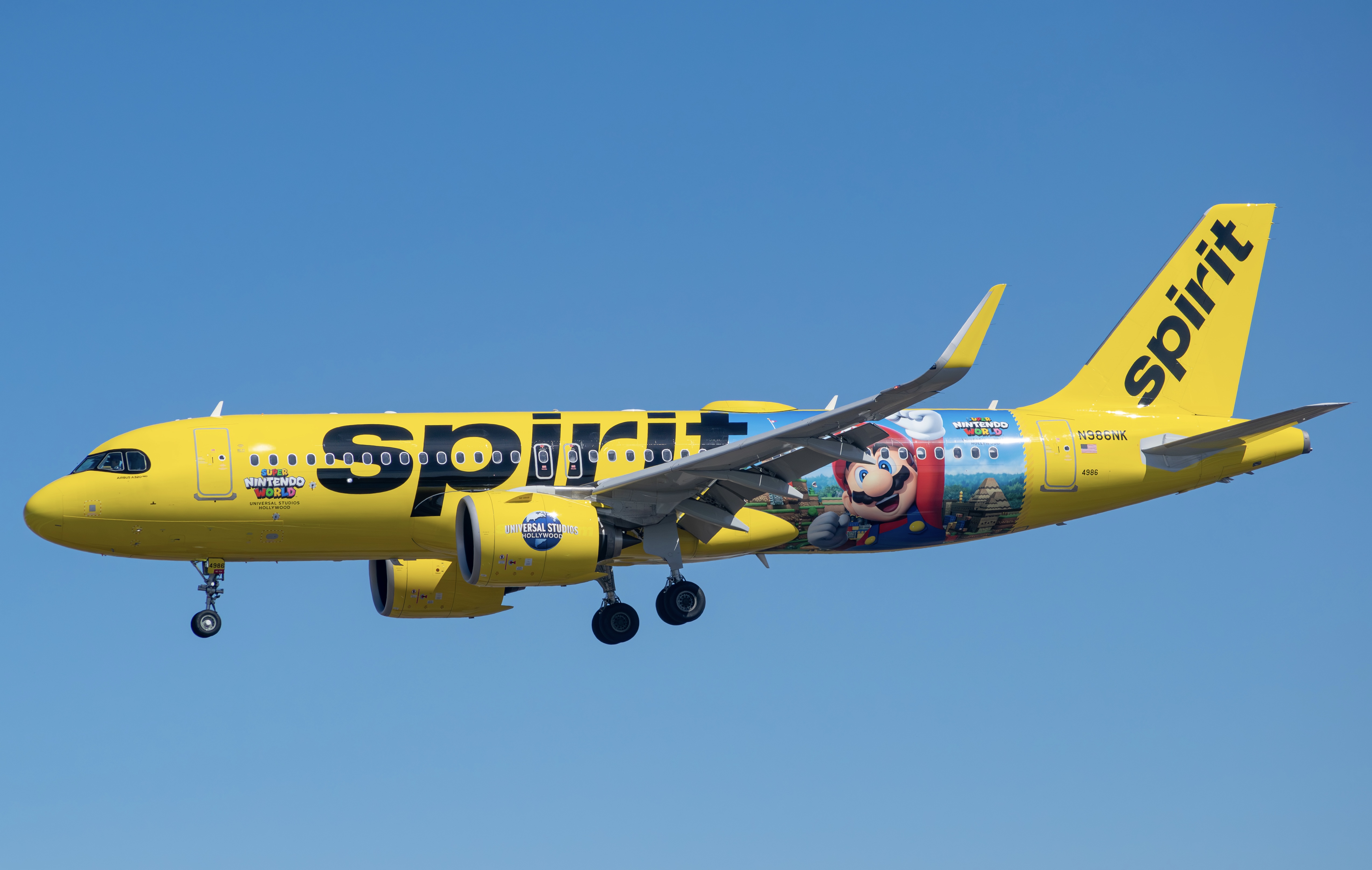 Full size: Spirit Airlines Airbus A320NEO N986NK at Newark Liberty International Airport