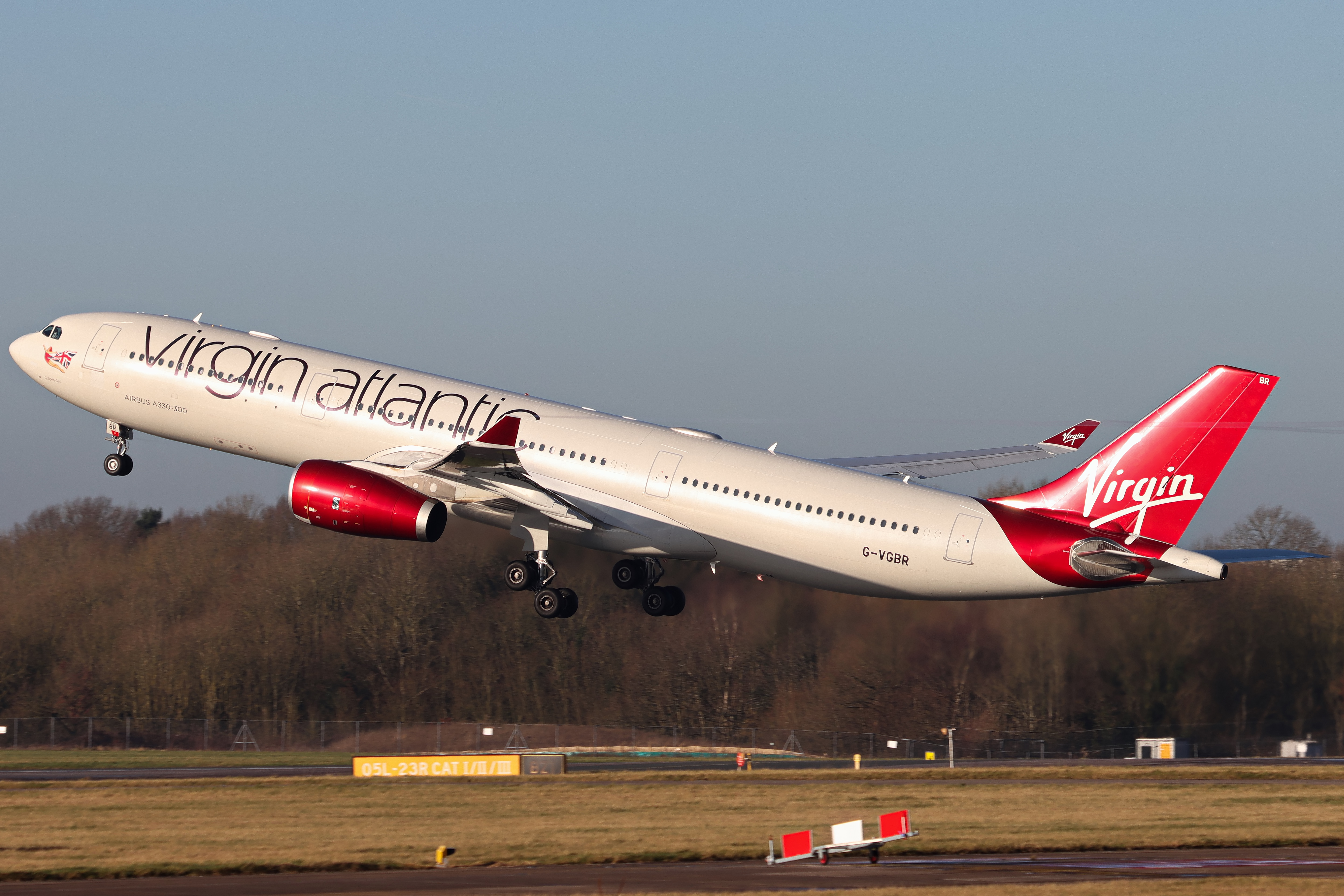 Full size: Virgin Atlantic  Airbus A330-300 G-VGBR at Manchester Airport