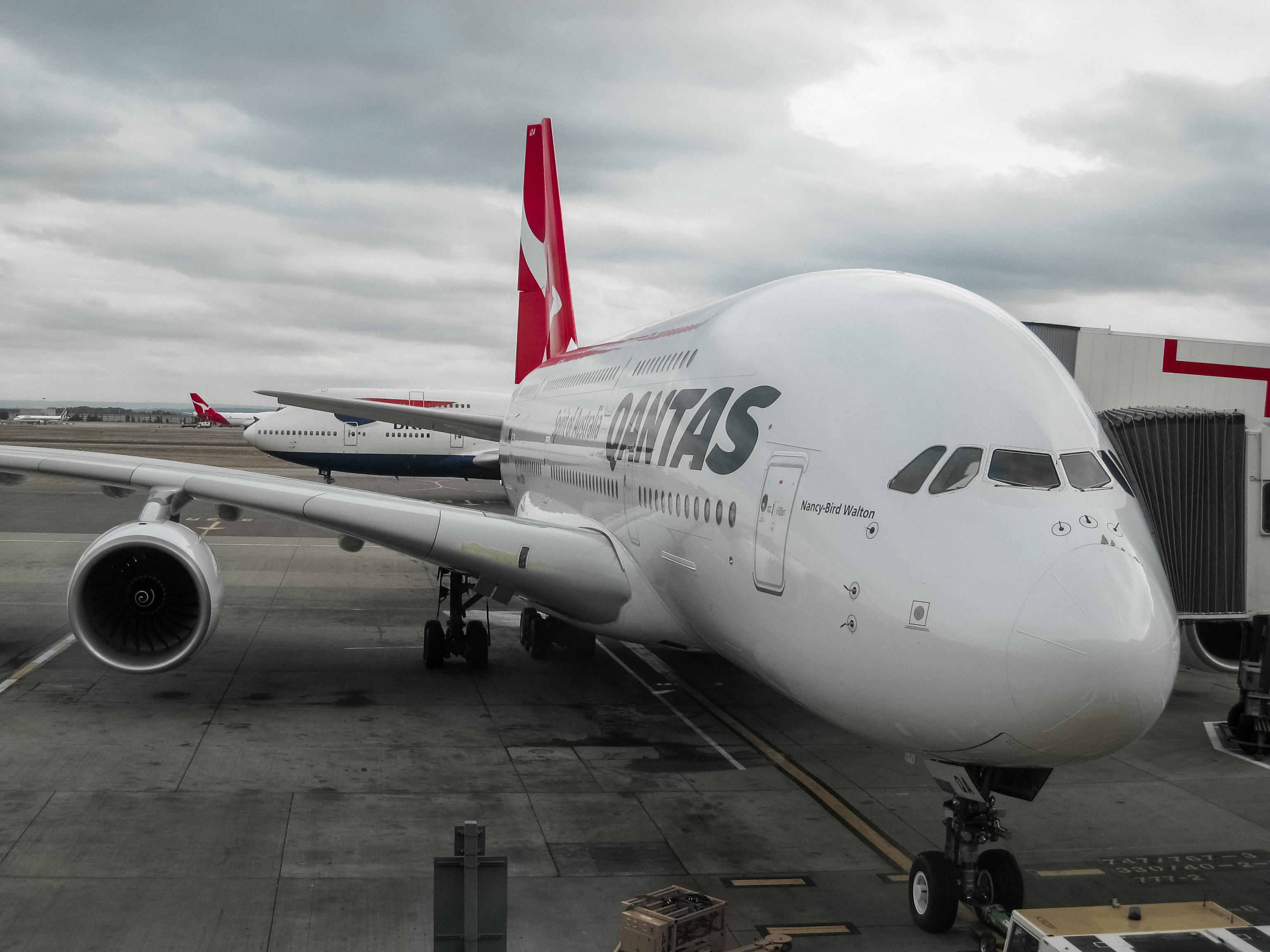 Full size: Qantas Airways Airbus A380-800 VH-OQA at London Heathrow International Airport
