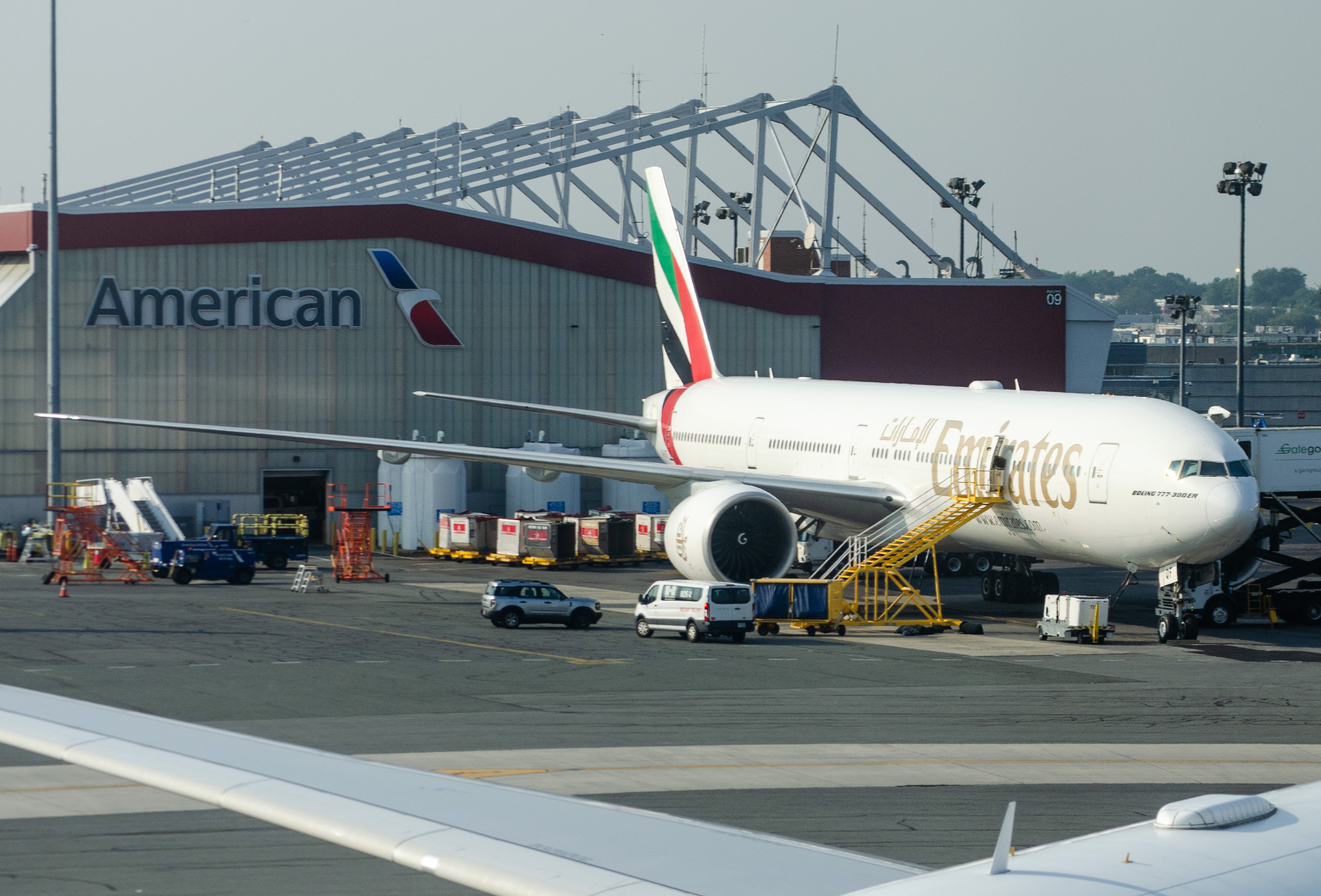 Full size: Emirates Boeing 777-300ER A6-EQF at General Edward Lawrence Logan International Airport