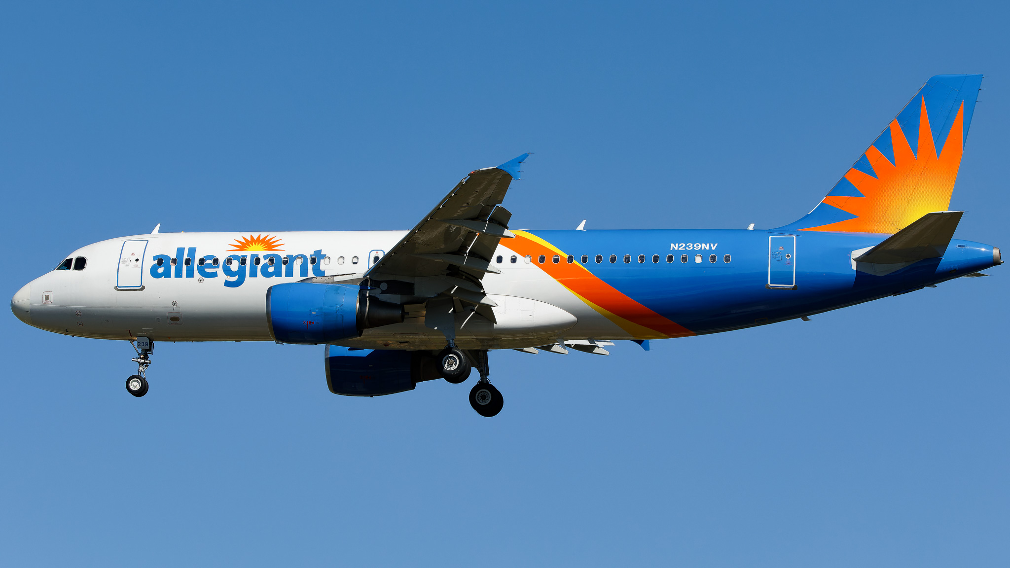 Full size: Allegiant Air Airbus A319 N329NV at St. Petersburg Clearwater International Airport