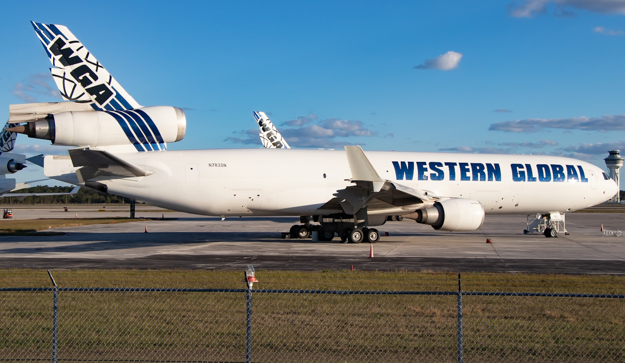 Full size: Western Global Airlines McDonnell Douglas MD-11F N783SN at Southwest Florida International Airport